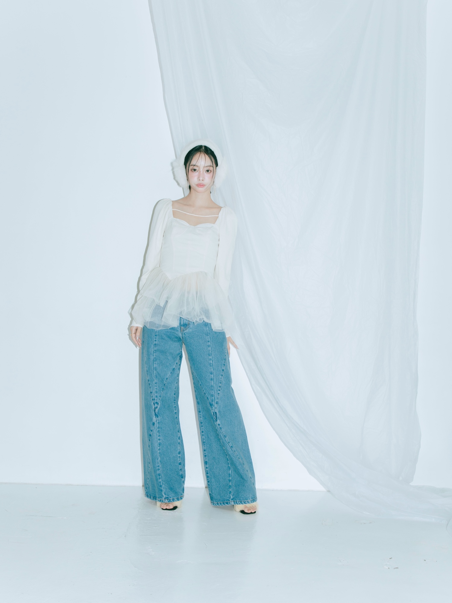 Stitch Line Denim Pants