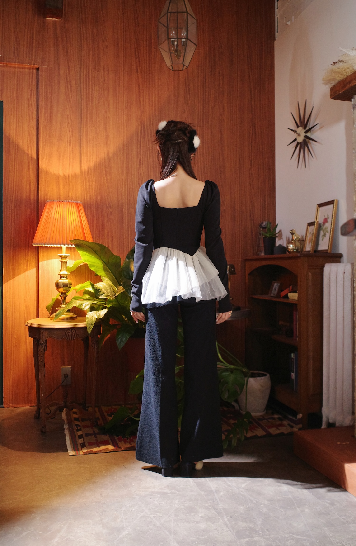 2way Skirt Layered Pants