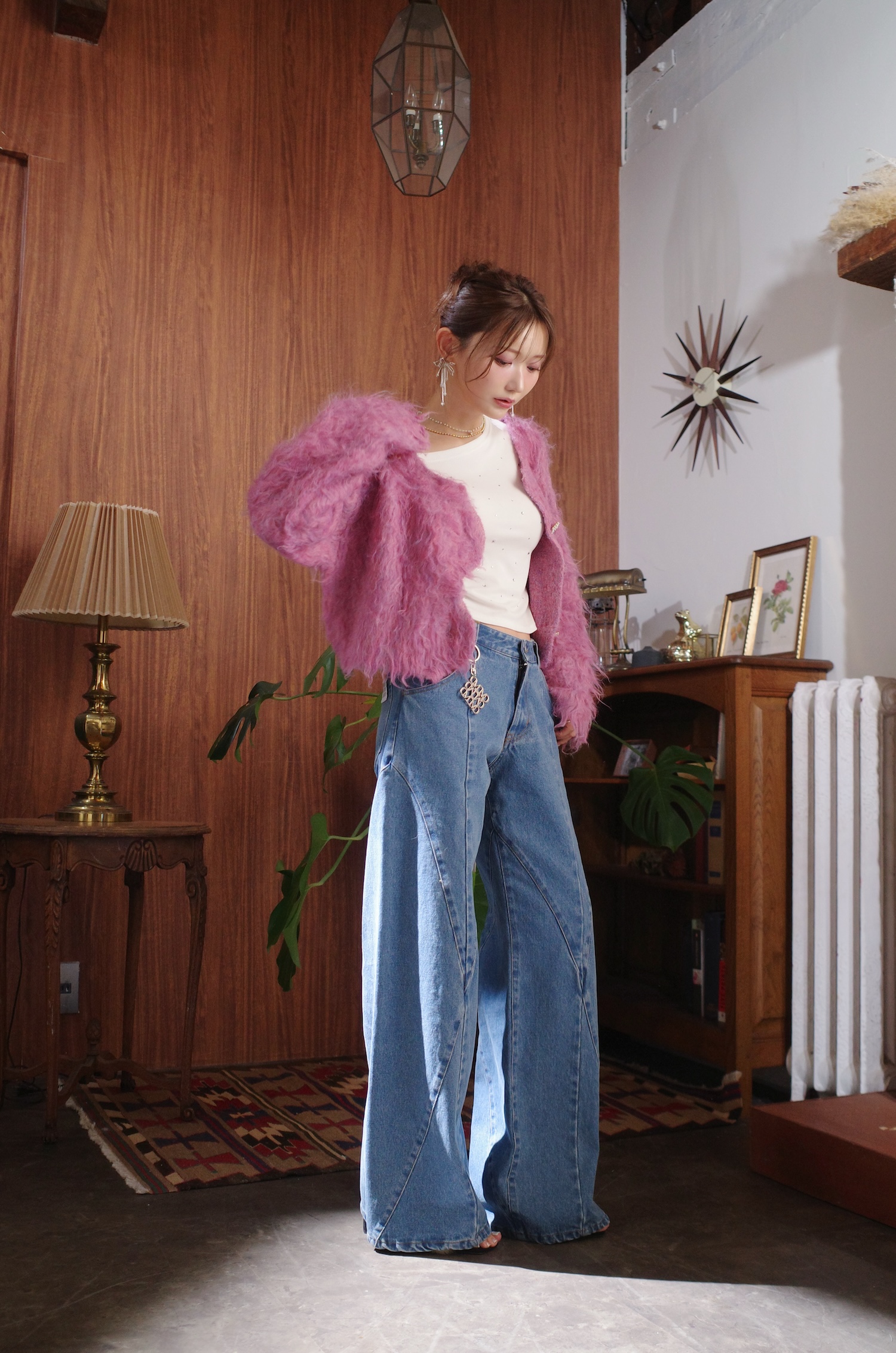 Stitch Line Denim Pants