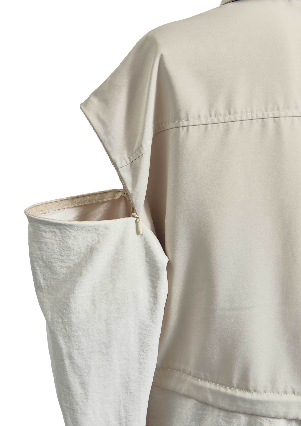 【JOUR by Crayme,】2way Slit Mix Shirt