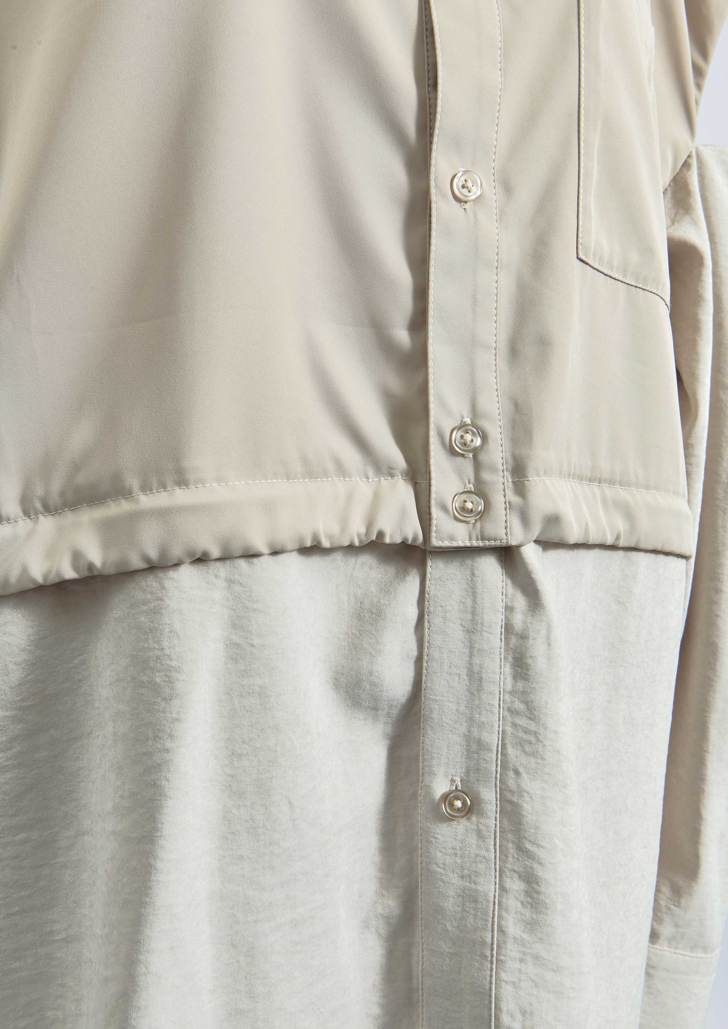 【JOUR by Crayme,】2way Slit Mix Shirt