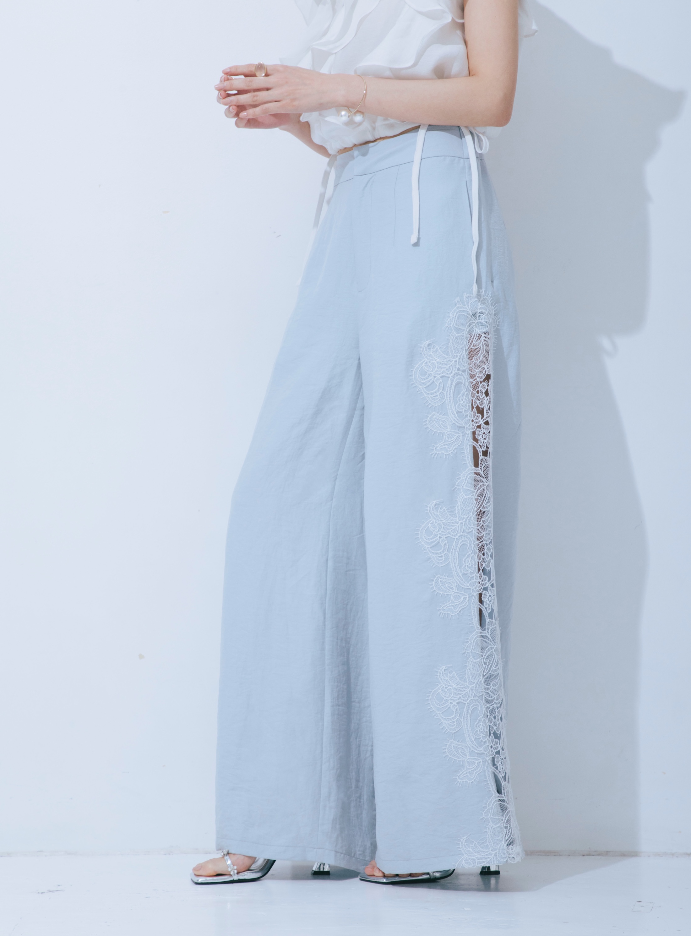 【JOUR by Crayme,】Side Lace Pants