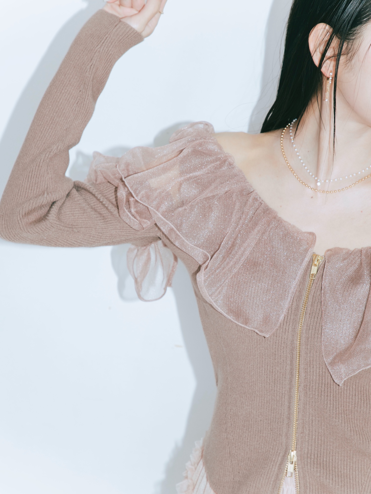 【JOUR by Crayme,】Fairy Frill Knit