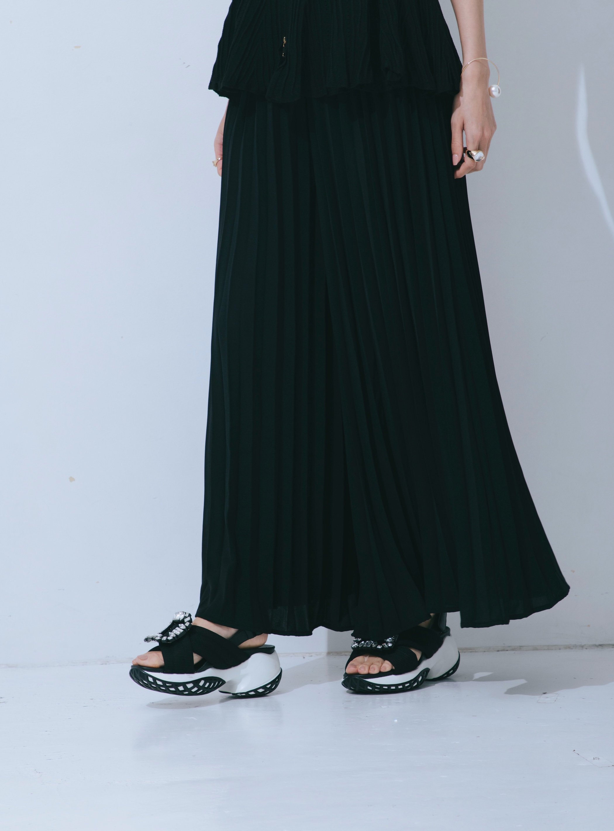 【JOUR by Crayme,】Pleats Flare Pants