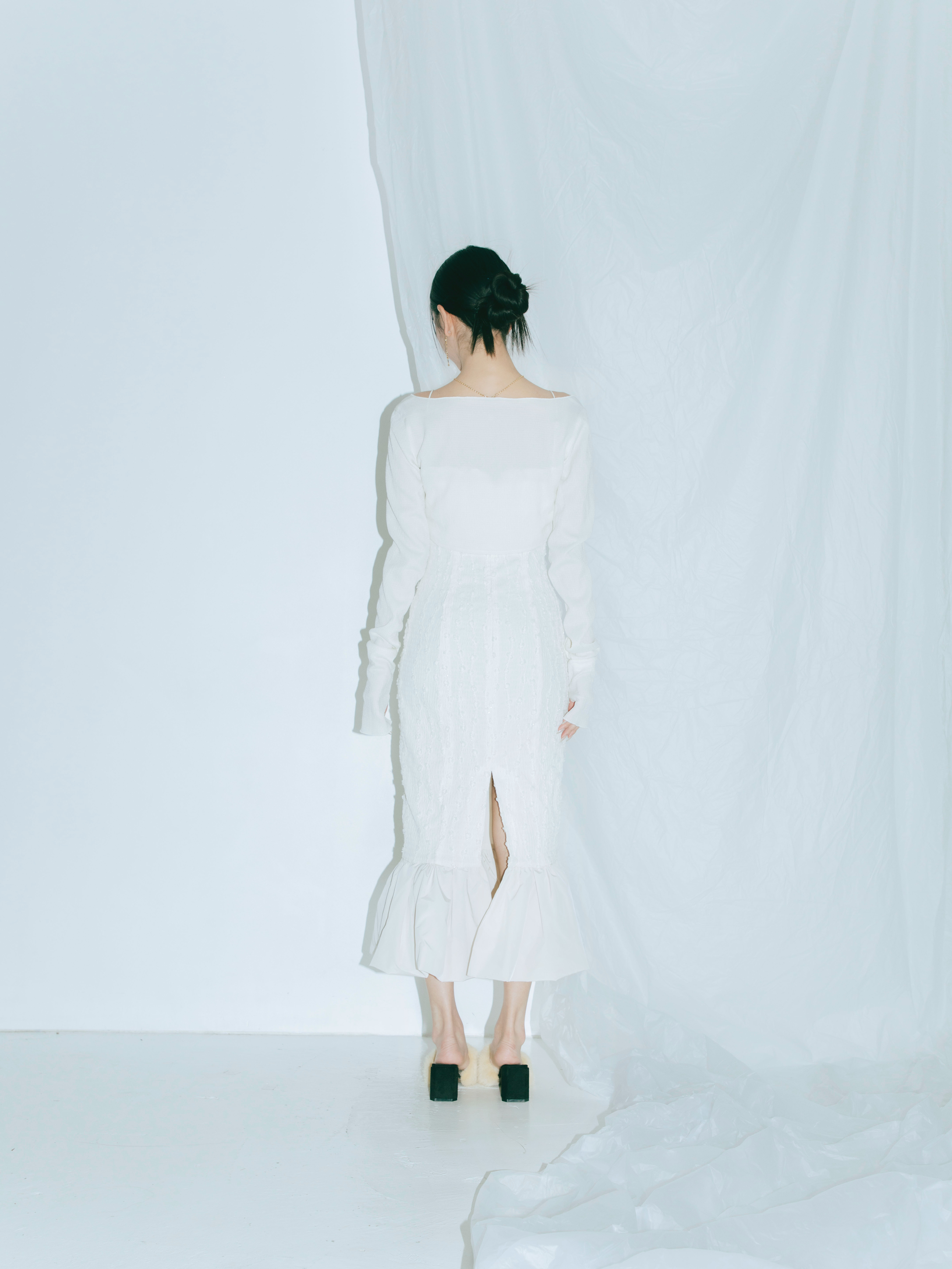 Whip Frill Fringe Dress Set