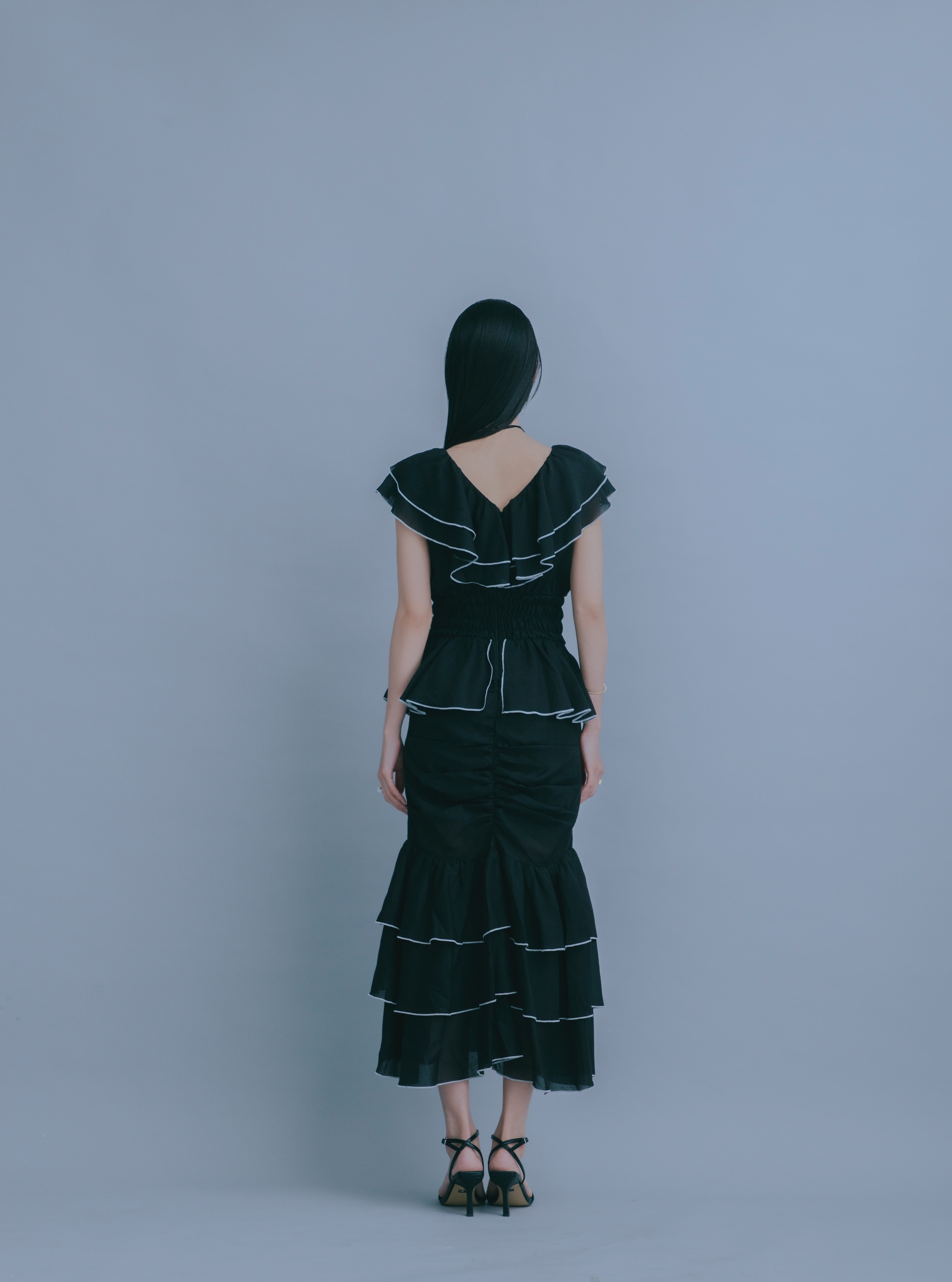 Watercolor Ruffle Dress