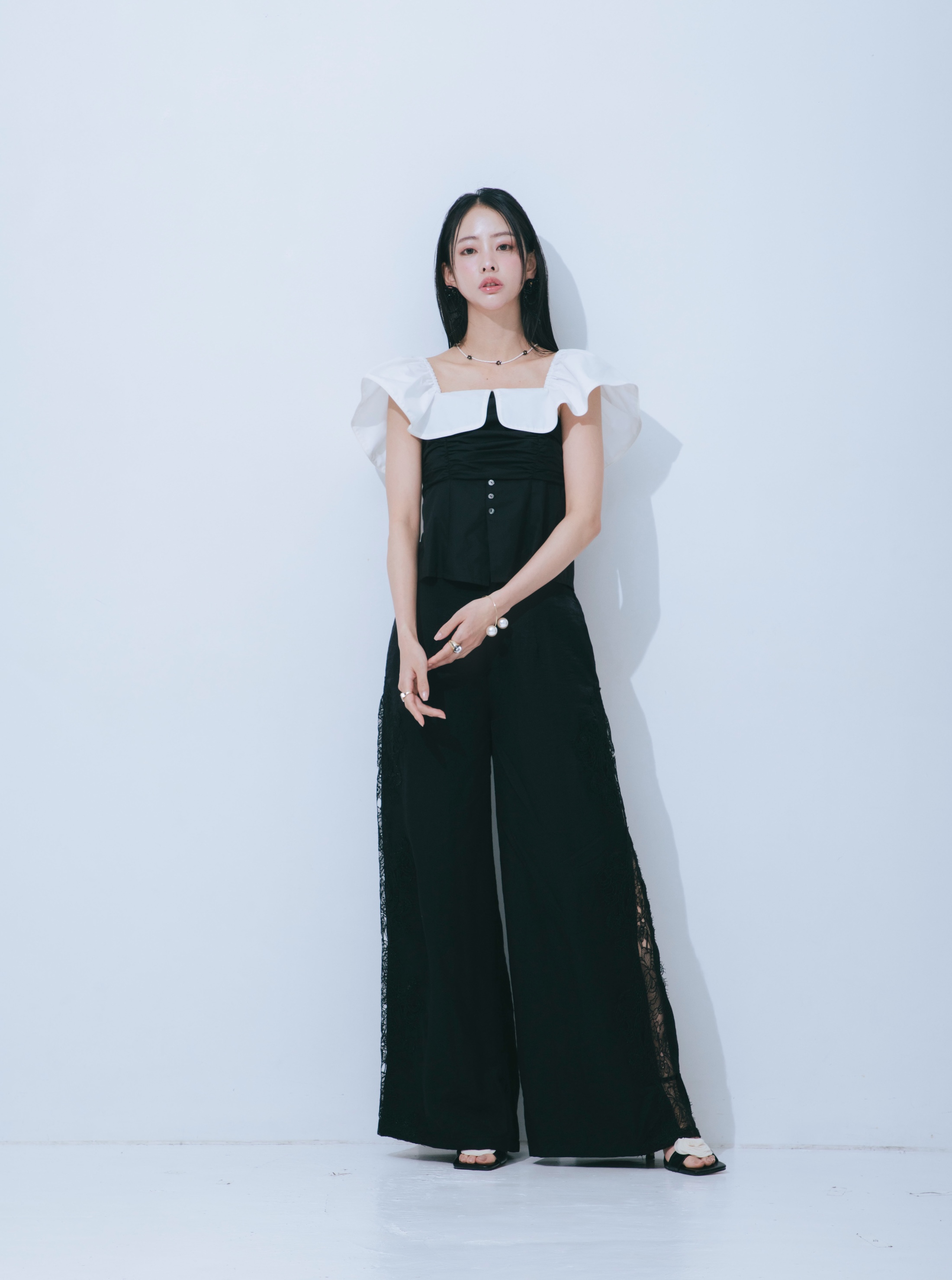 【JOUR by Crayme,】Side Lace Pants