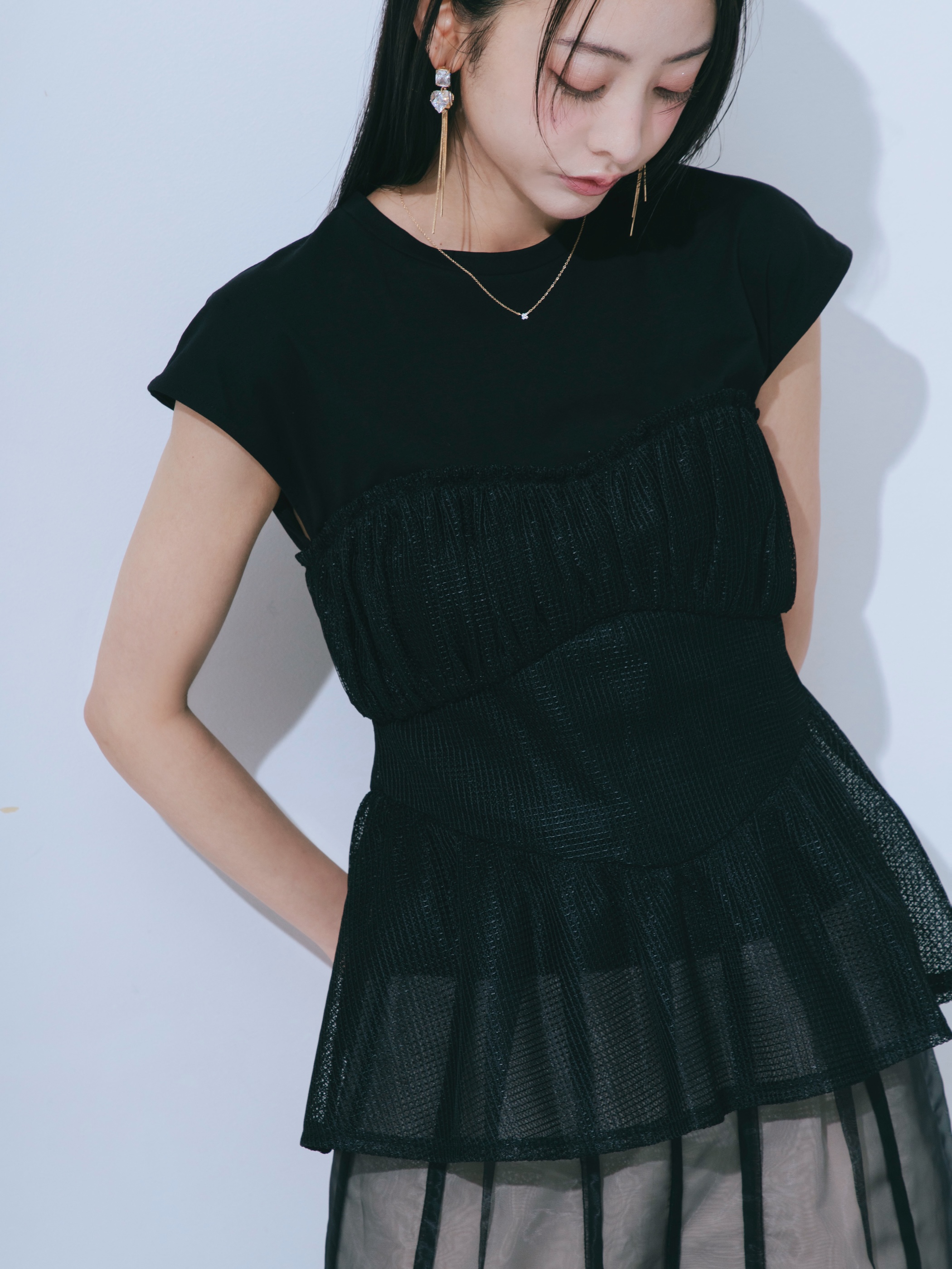 【JOUR by Crayme,】Airy Cool Bistier Tops