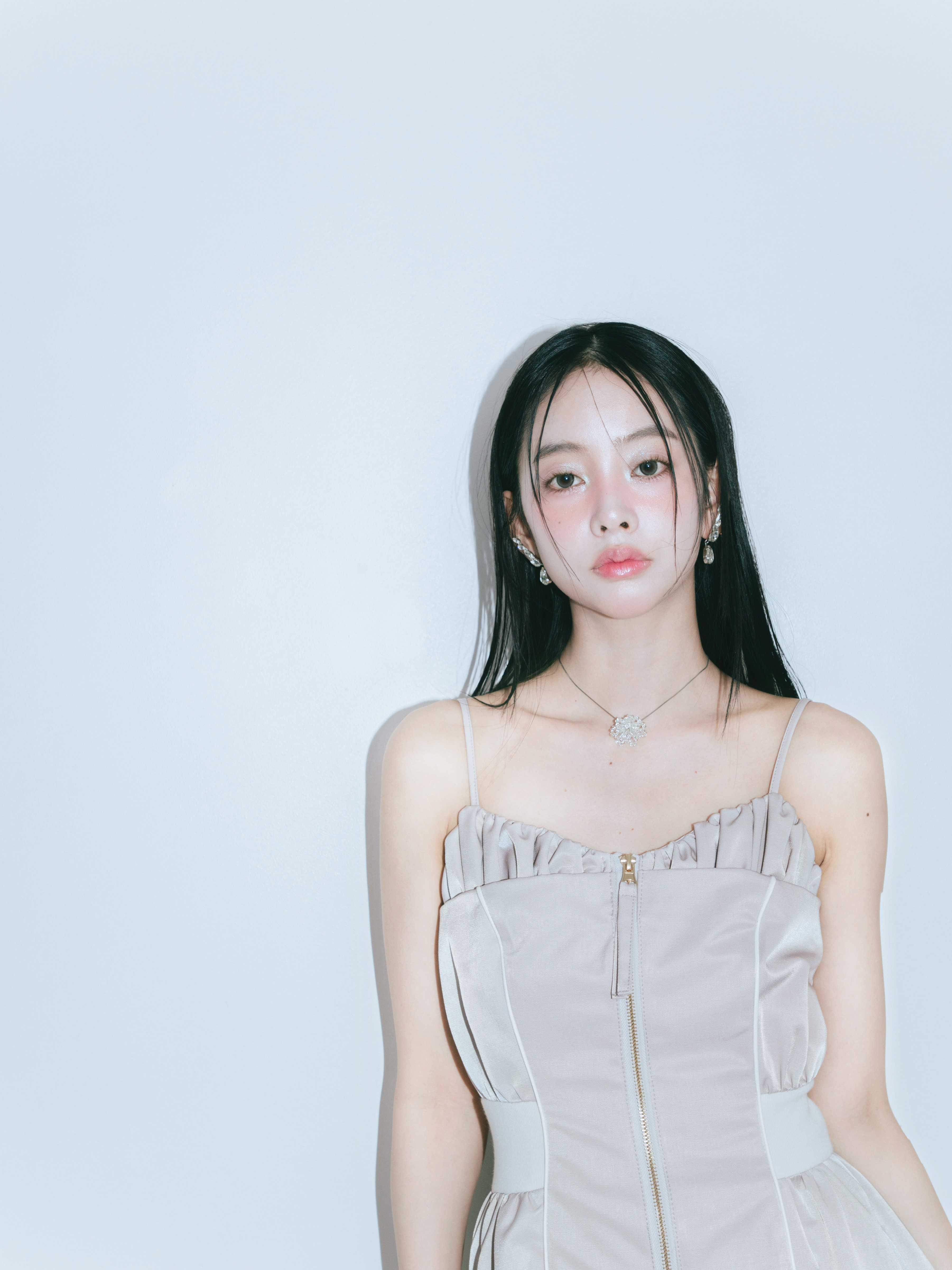 【JOUR by Crayme,】Front Zip Line Dress Set