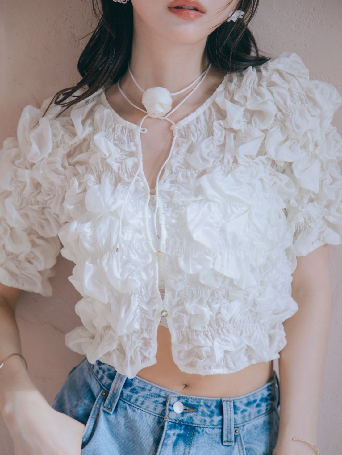 Rose Ribbon Choker