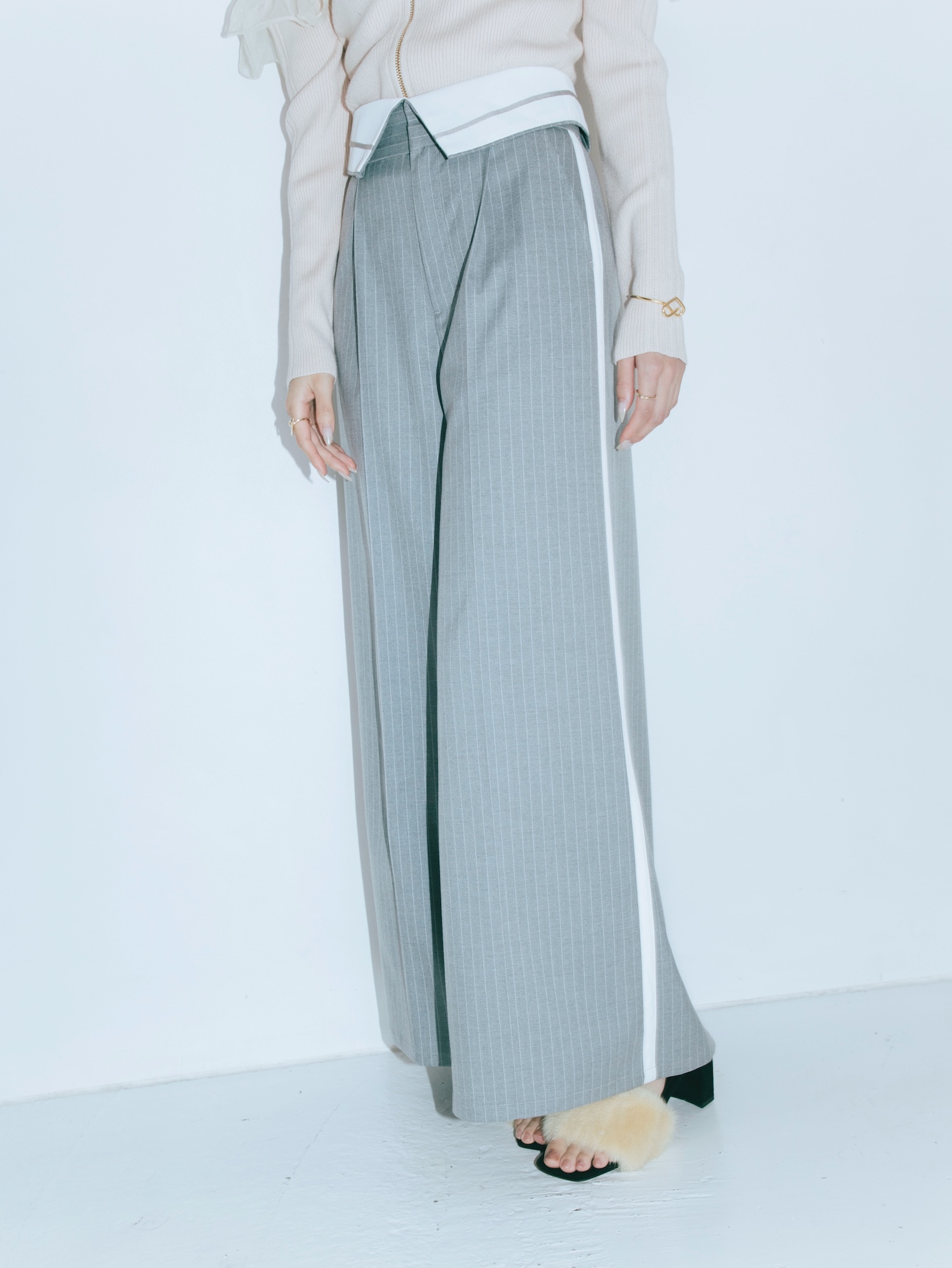 【JOUR by Crayme,】Flap Line Wide Pants