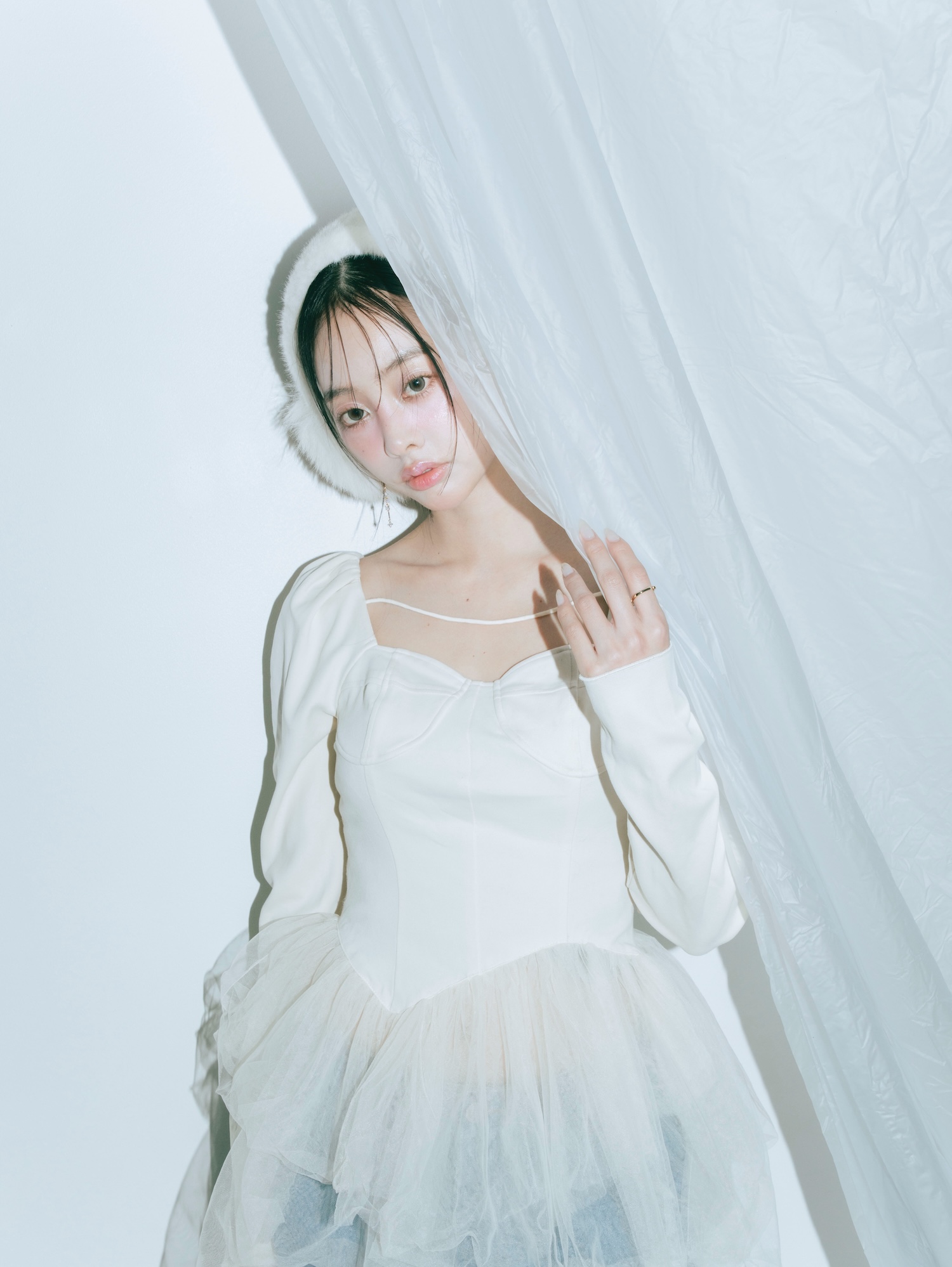 Peplum Tulle Bustier Tops