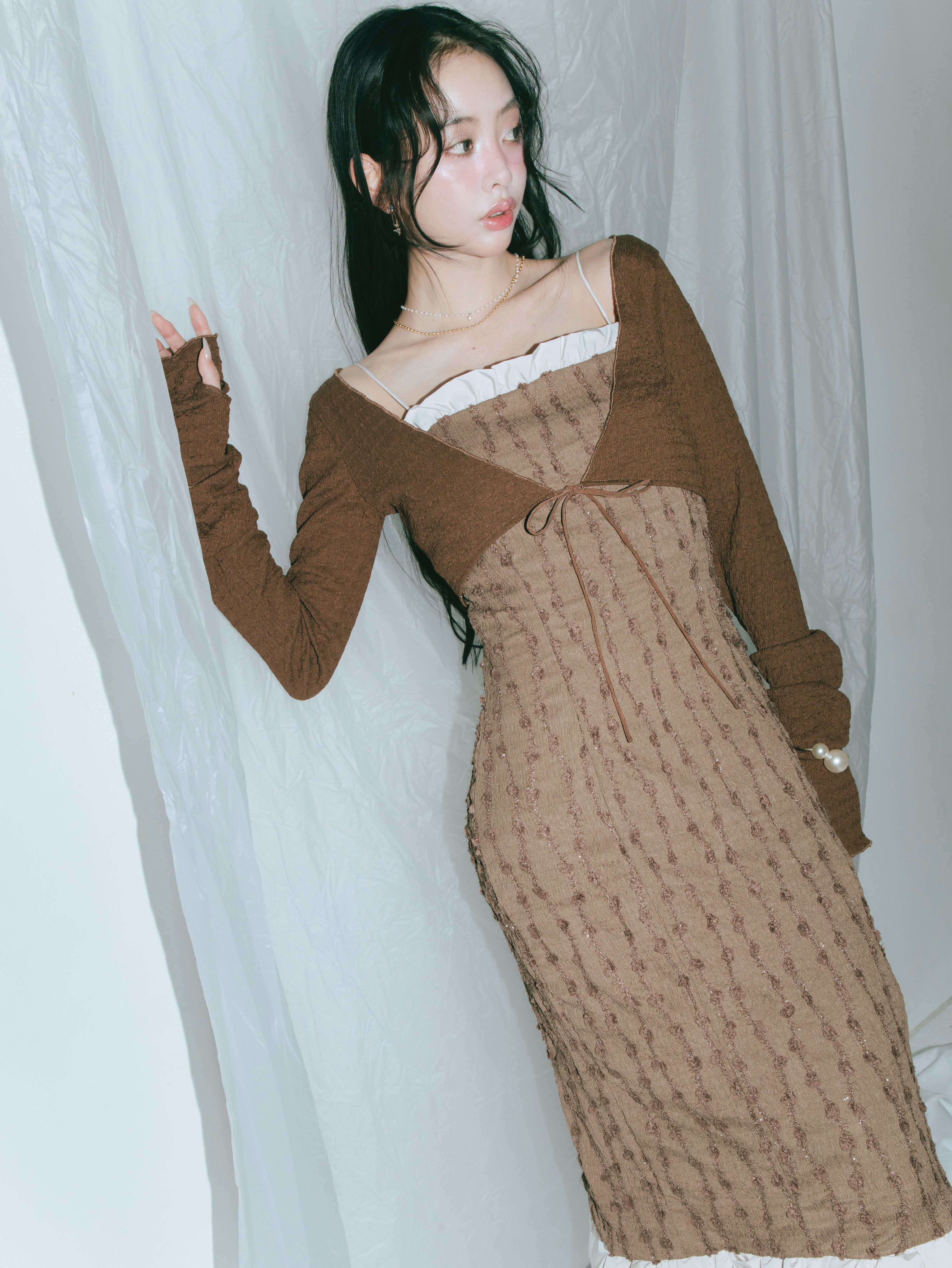 Whip Frill Fringe Dress Set