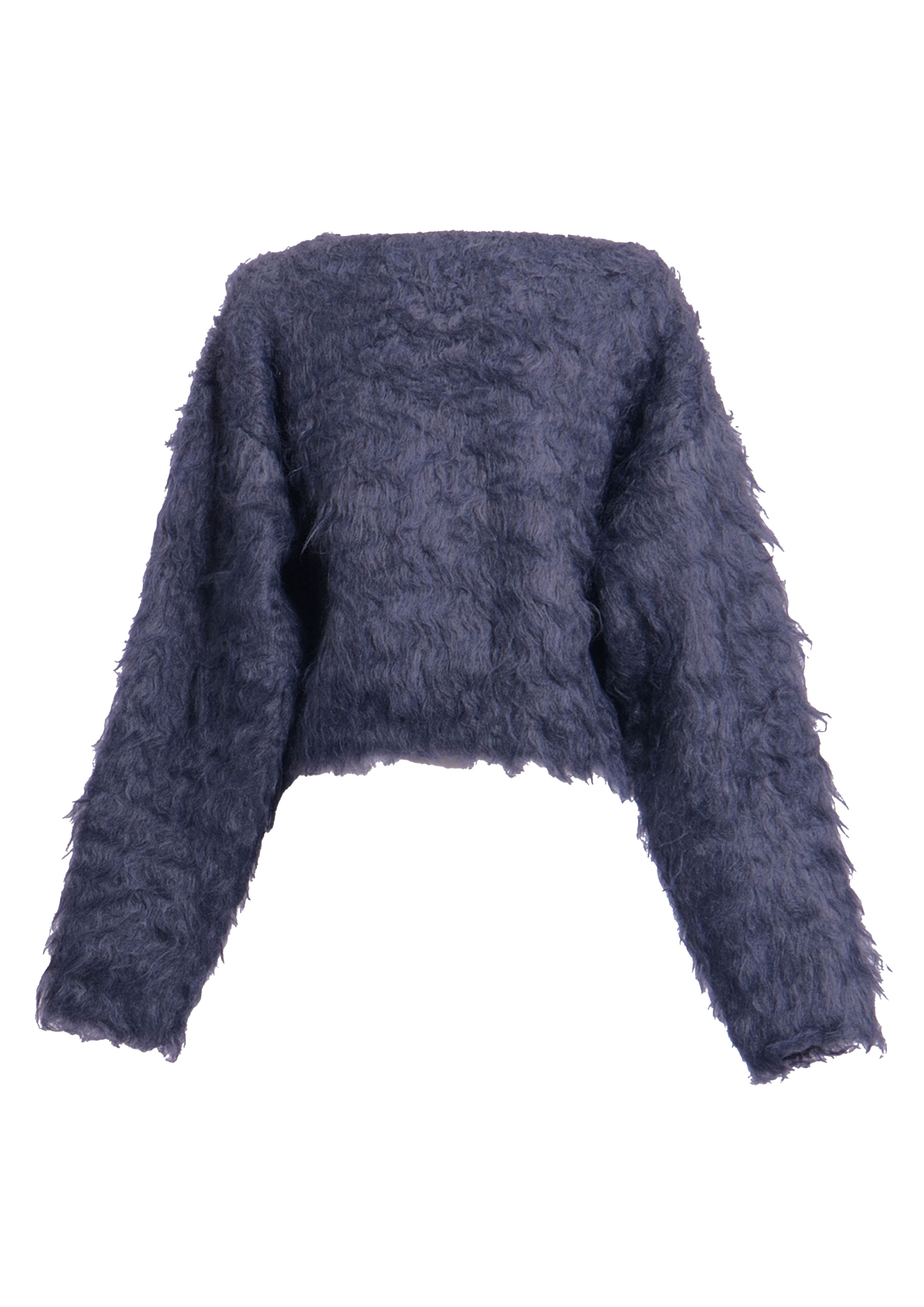 Scallop Shaggy Knit Cardigan
