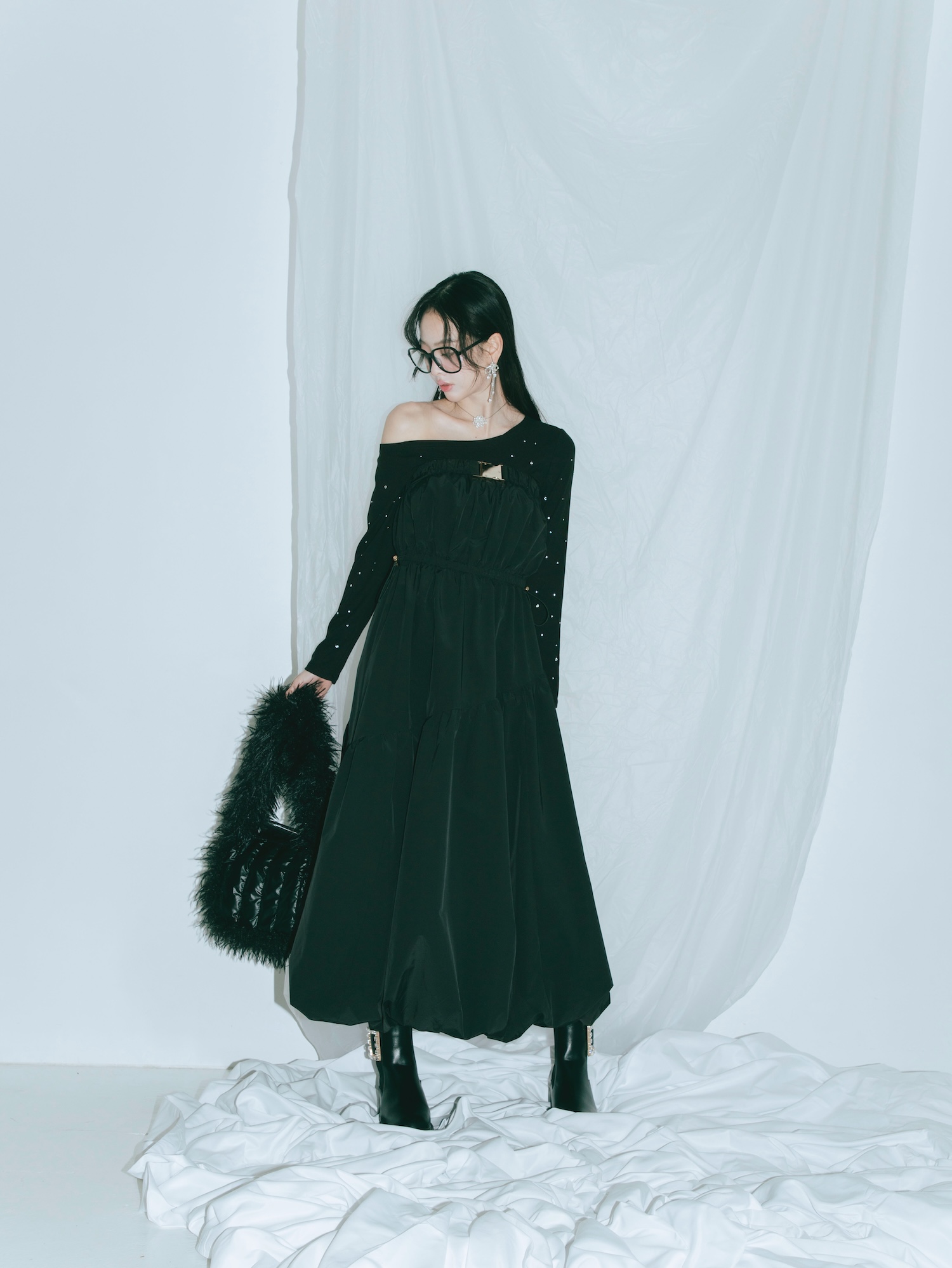 2way Balloon Bare Dress