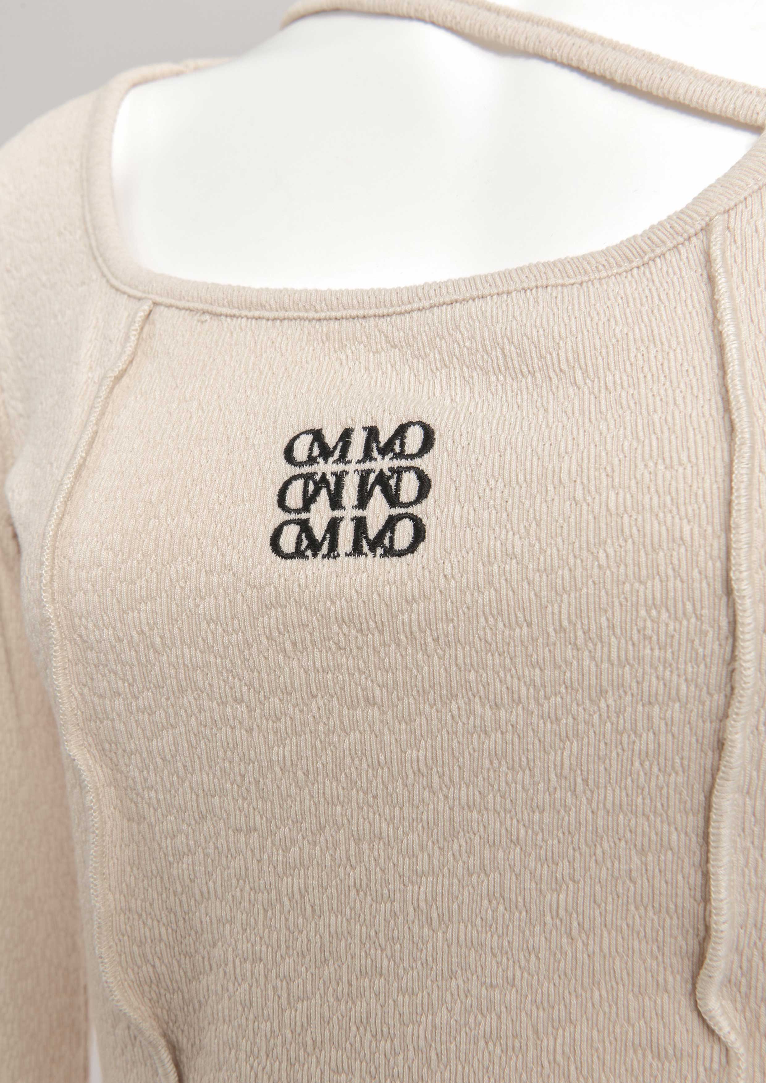 Asymmetry Hem Line Logo Tops