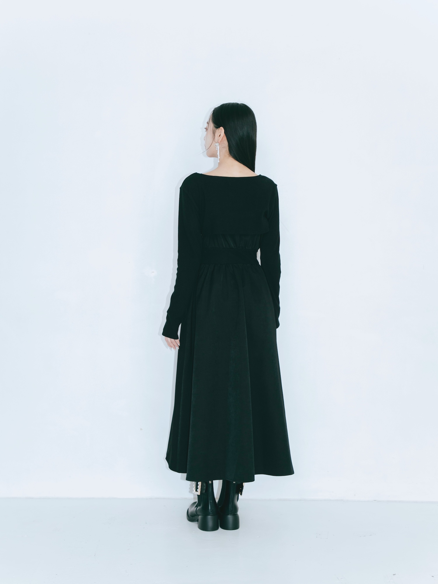 【JOUR by Crayme,】Front Zip Line Dress Set