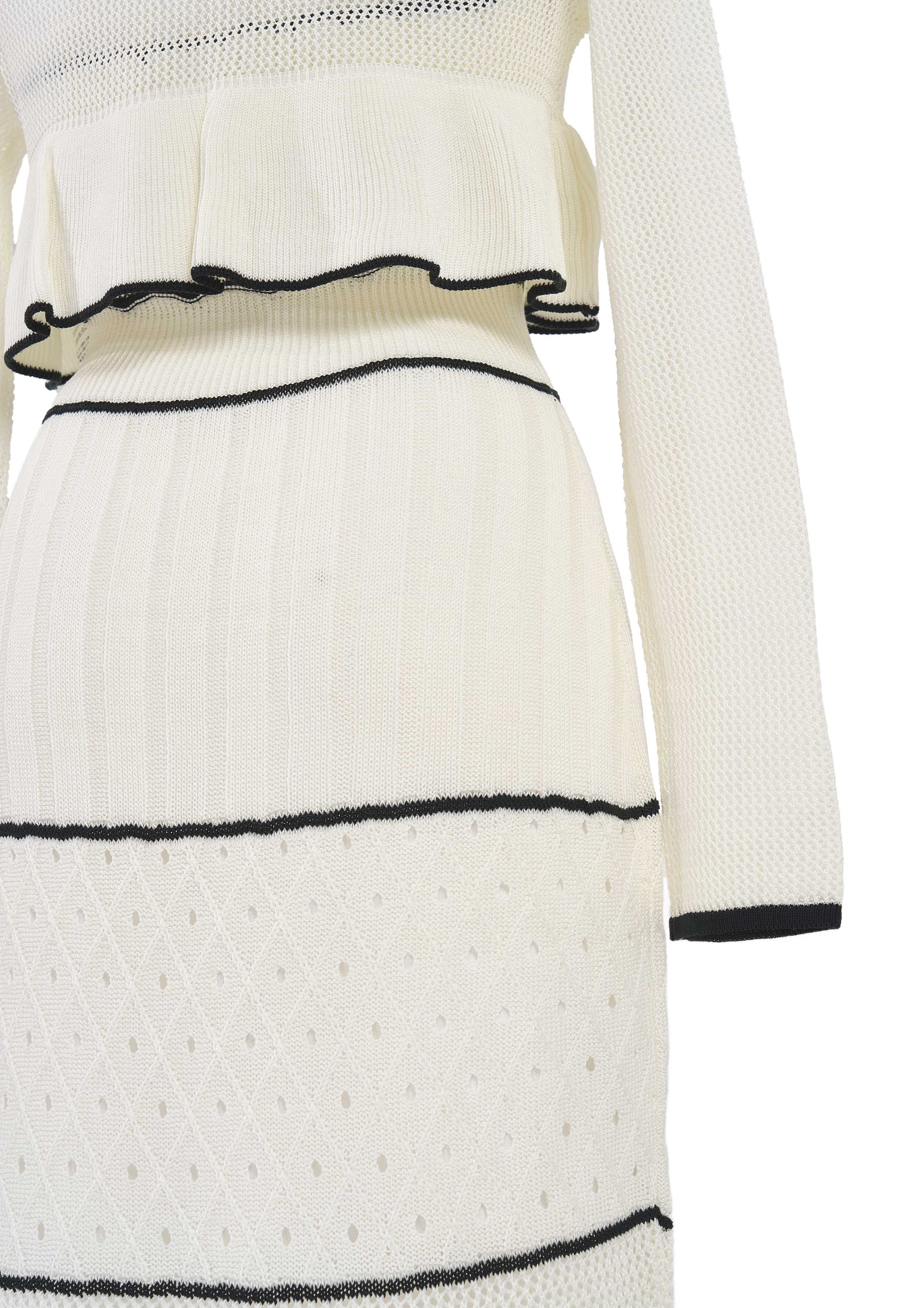 【JOUR by Crayme,】Crochet Knit Dress Set