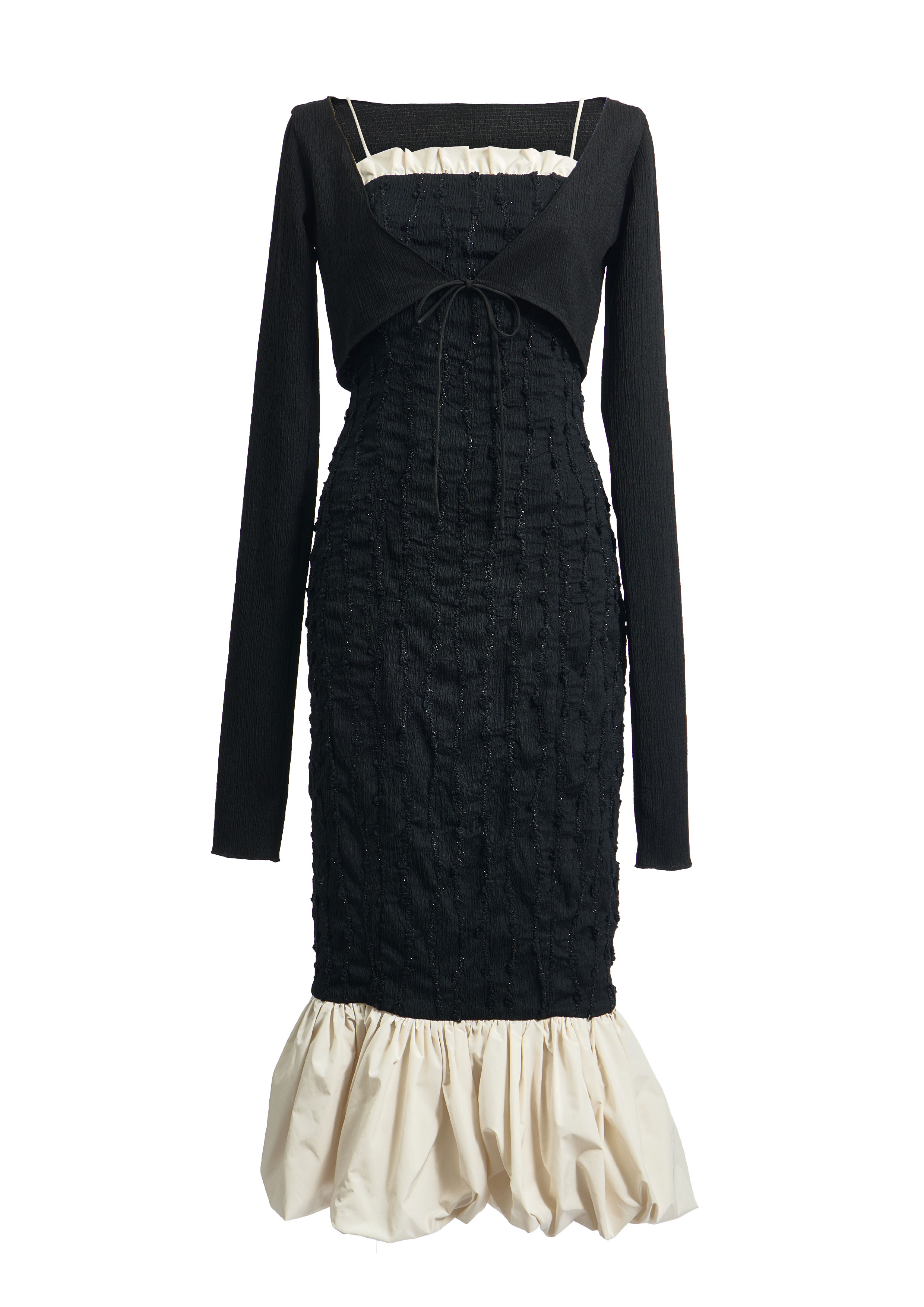 Whip Frill Fringe Dress Set