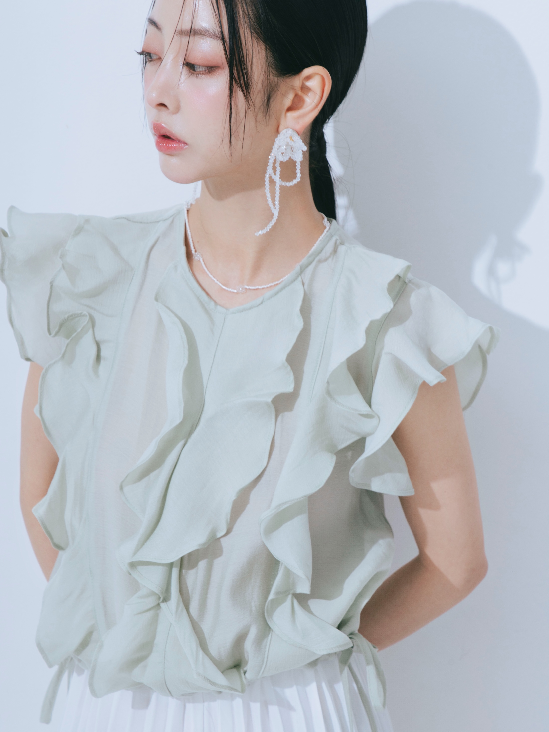 【JOUR by Crayme,】Ruffle Frill Tops