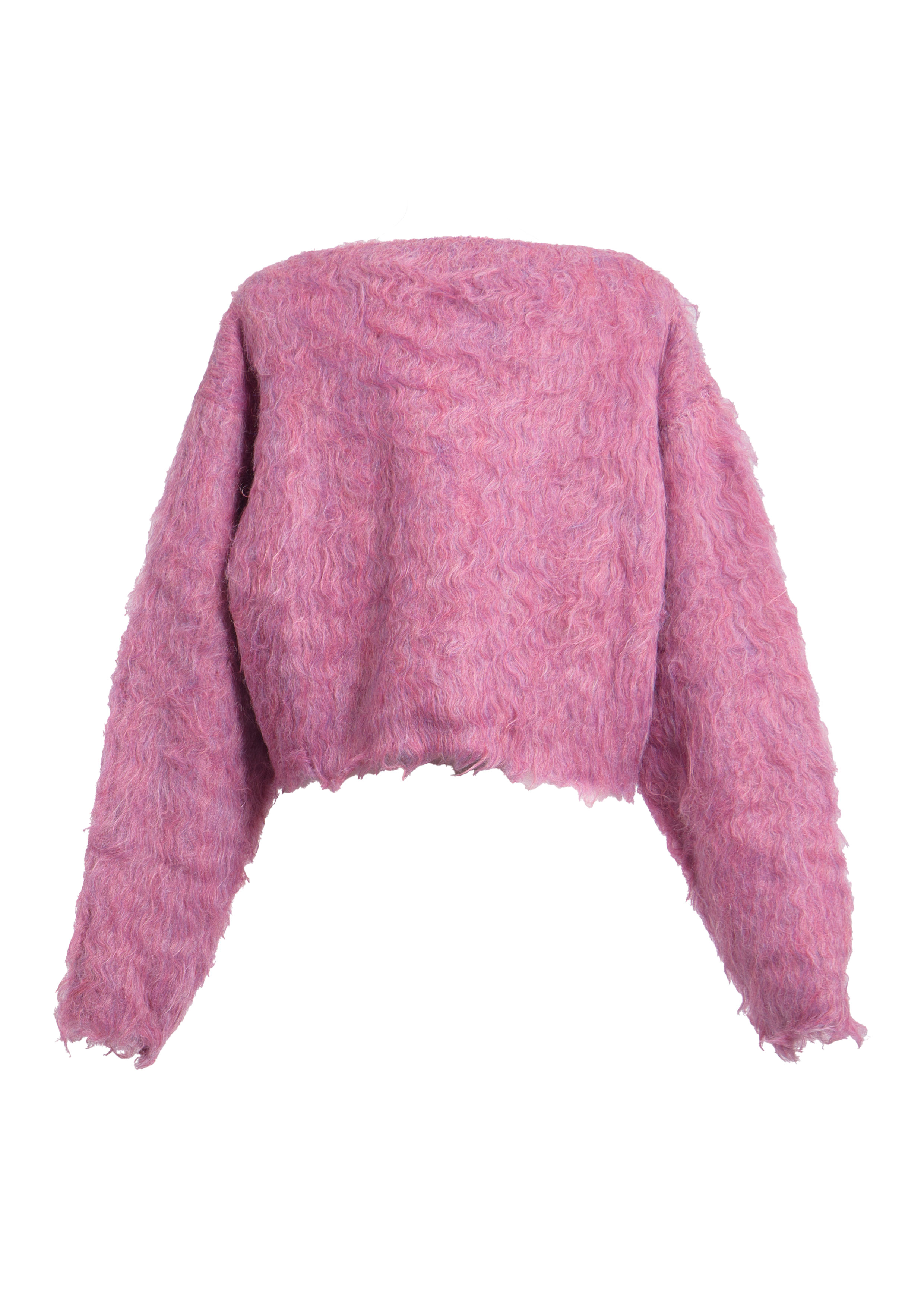 Scallop Shaggy Knit Cardigan