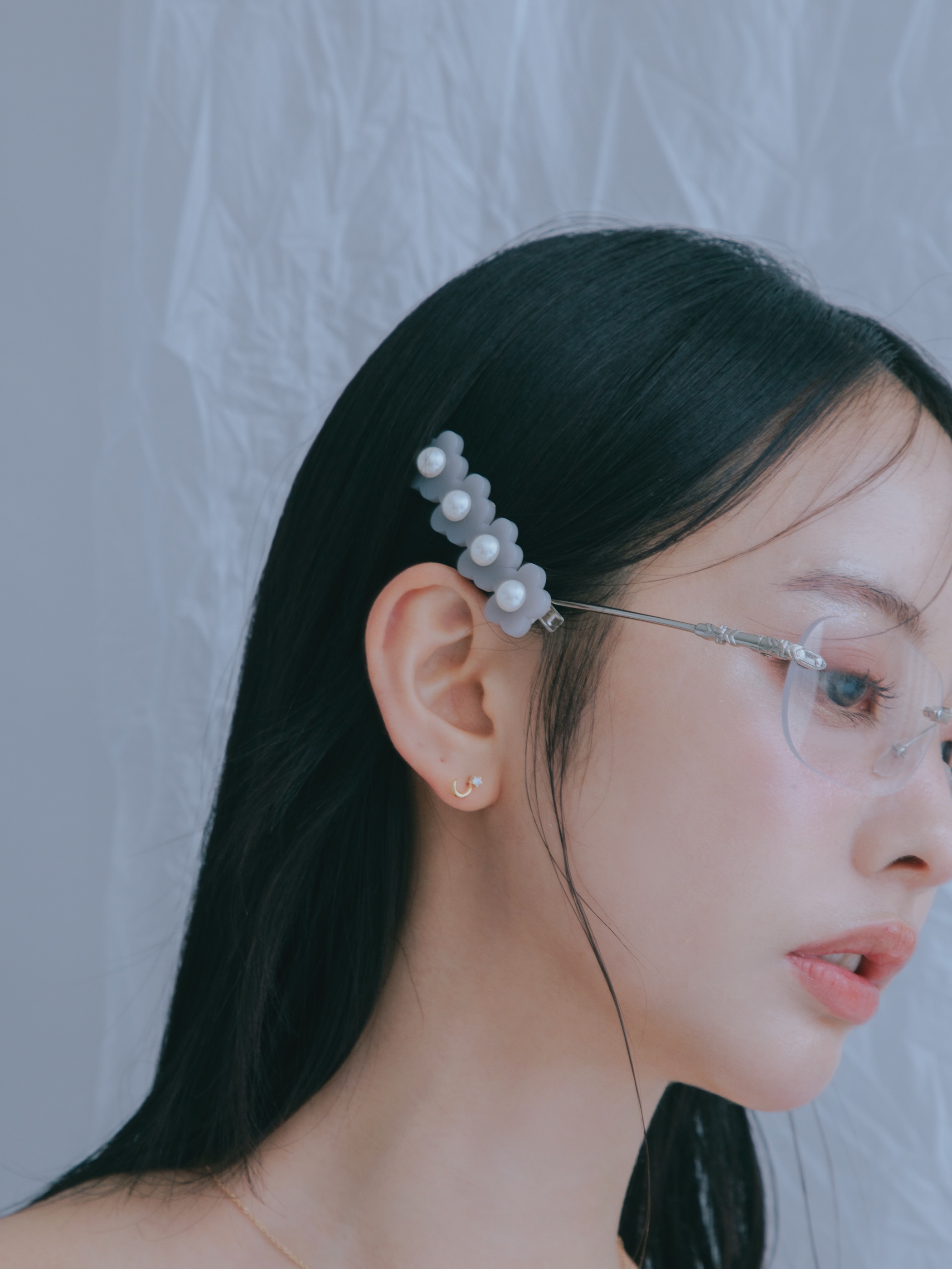 Flower Pearl Clip