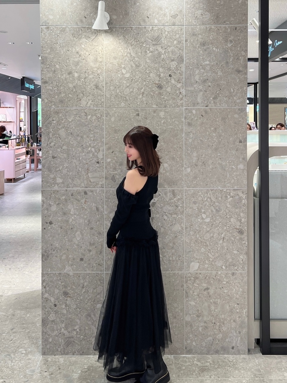 ワンピース crayme Corset Knit Tulle Dress snap_2.jpeg
