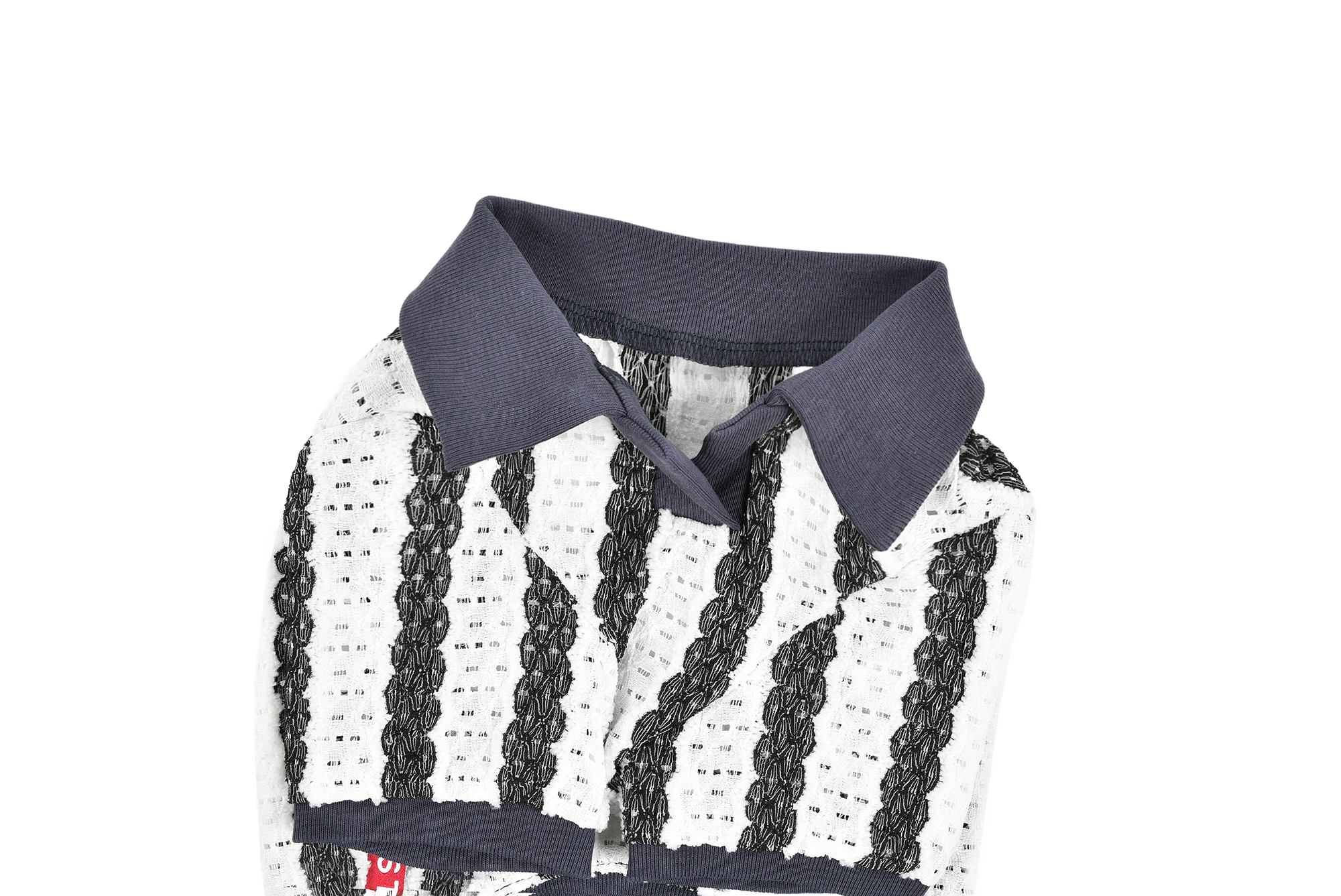 【FIRST】レーススキッパーシャツ 色: WHITE, サイズ: S