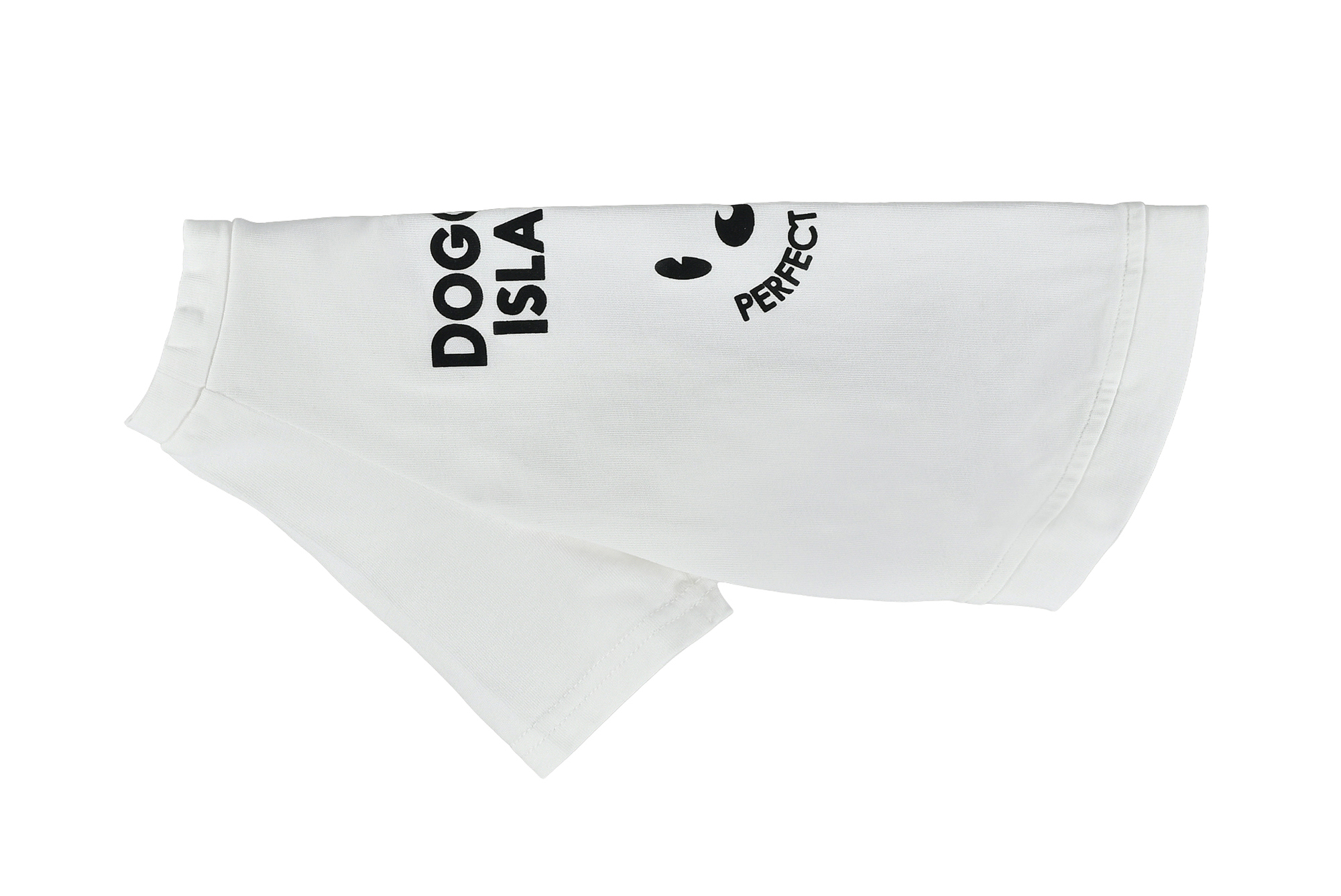 【FIRST】メッセージTシャツ　PERFECTSMILE　DOG 色: WHITE, サイズ: S