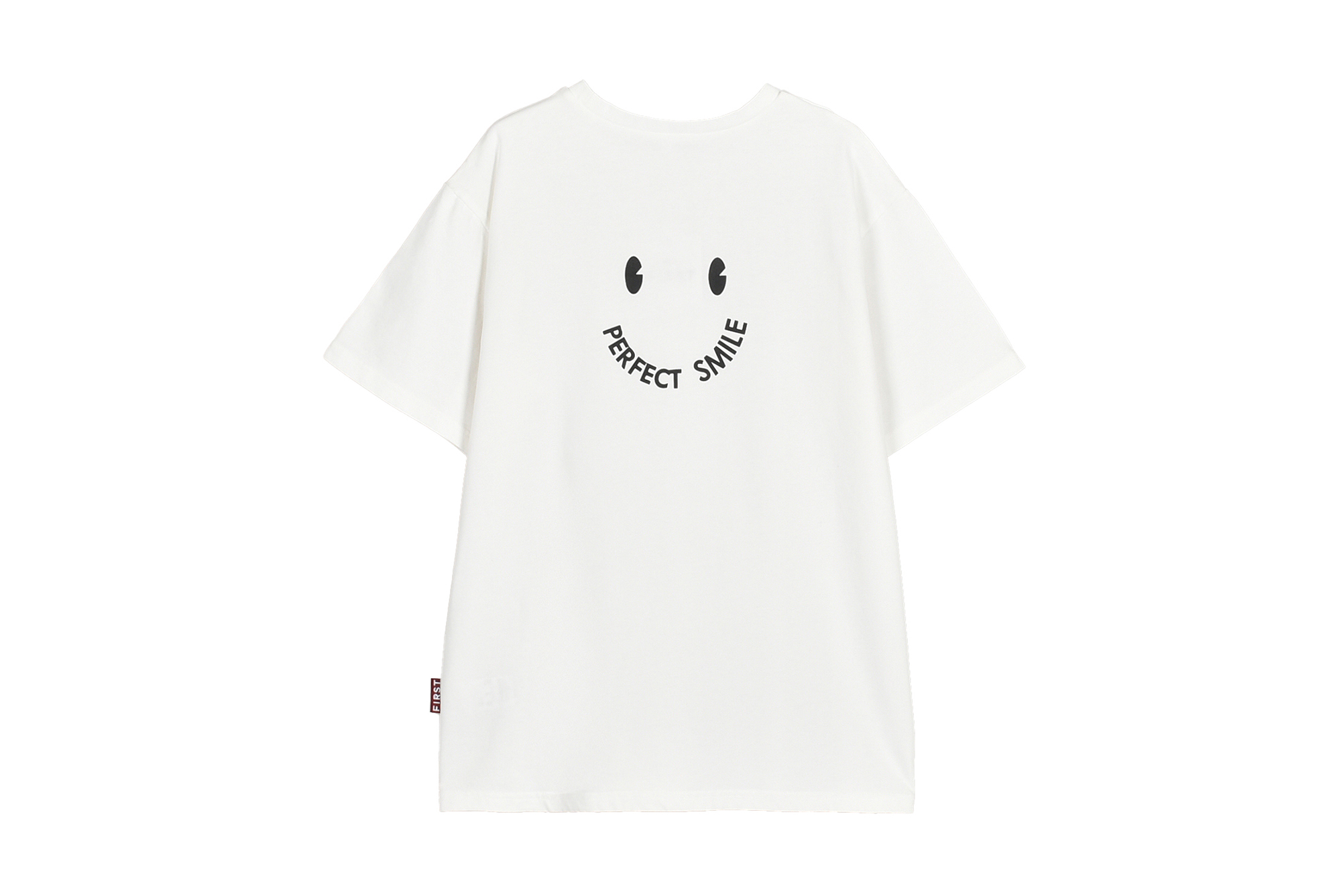 【FIRST】メッセージTシャツ　PERFECTSMILE 色: WHITE, サイズ: S