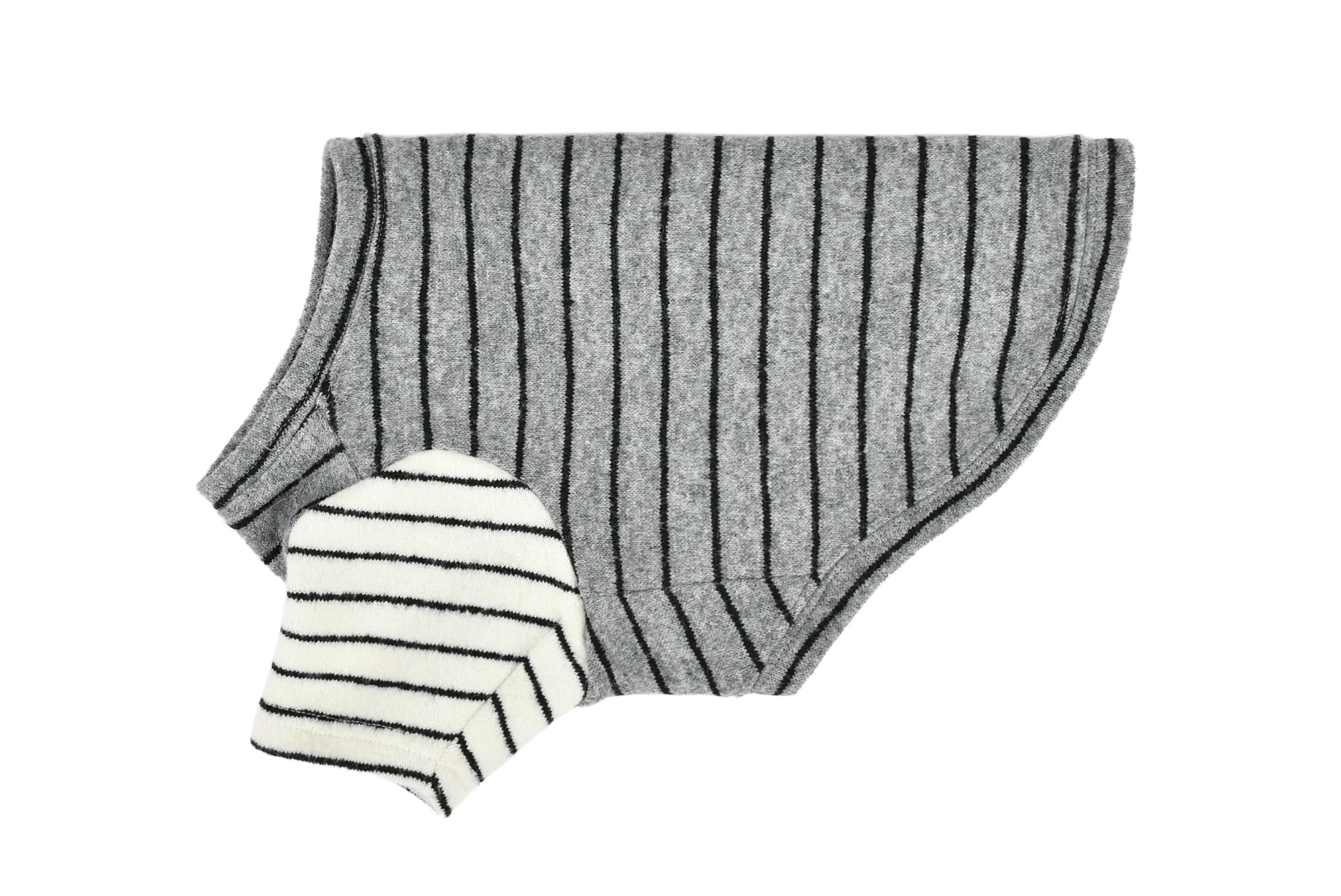 【FIRST】バイカラーボーダーニット 色: ネイビー/グレー, サイズ: S