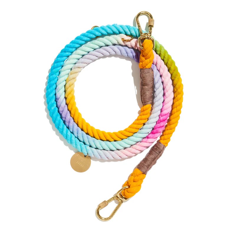 THE NOELLE COTTON ROPE DOG LEASHAdjustable 7ftL-NOELLE