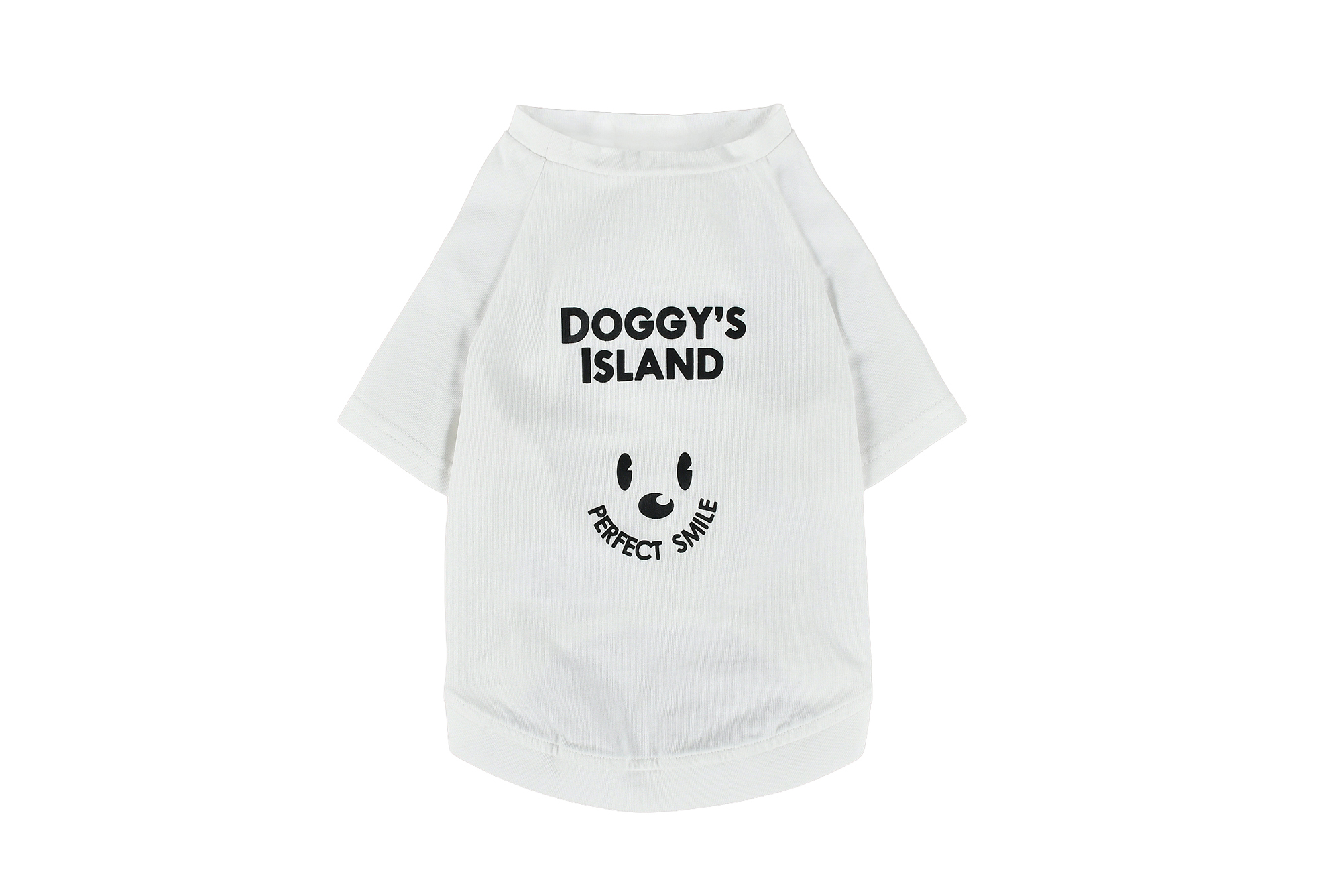 【FIRST】メッセージTシャツ　PERFECTSMILE　DOG 色: WHITE, サイズ: S