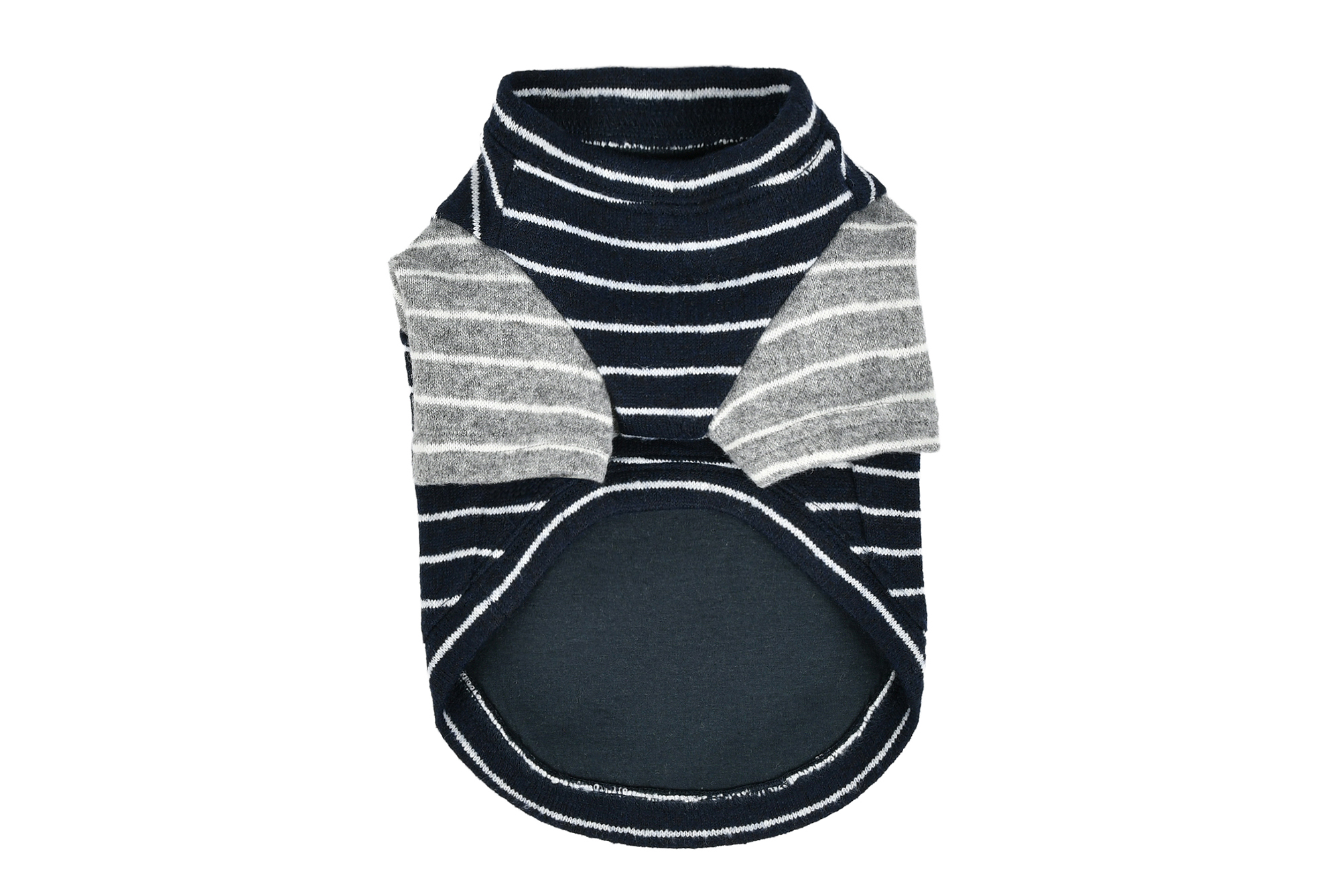 【FIRST】バイカラーボーダーニット 色: ネイビー/グレー, サイズ: S