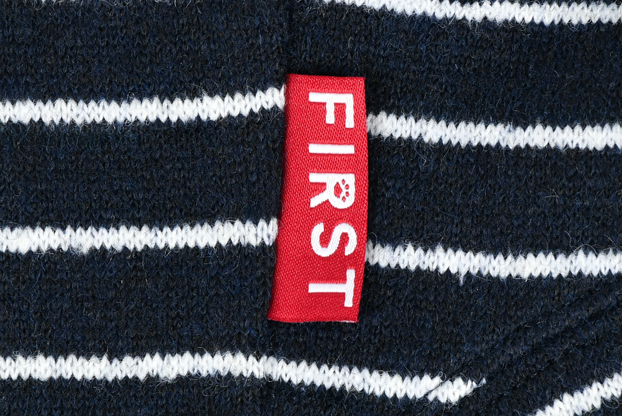 【FIRST】バイカラーボーダーニット 色: ネイビー/グレー, サイズ: S