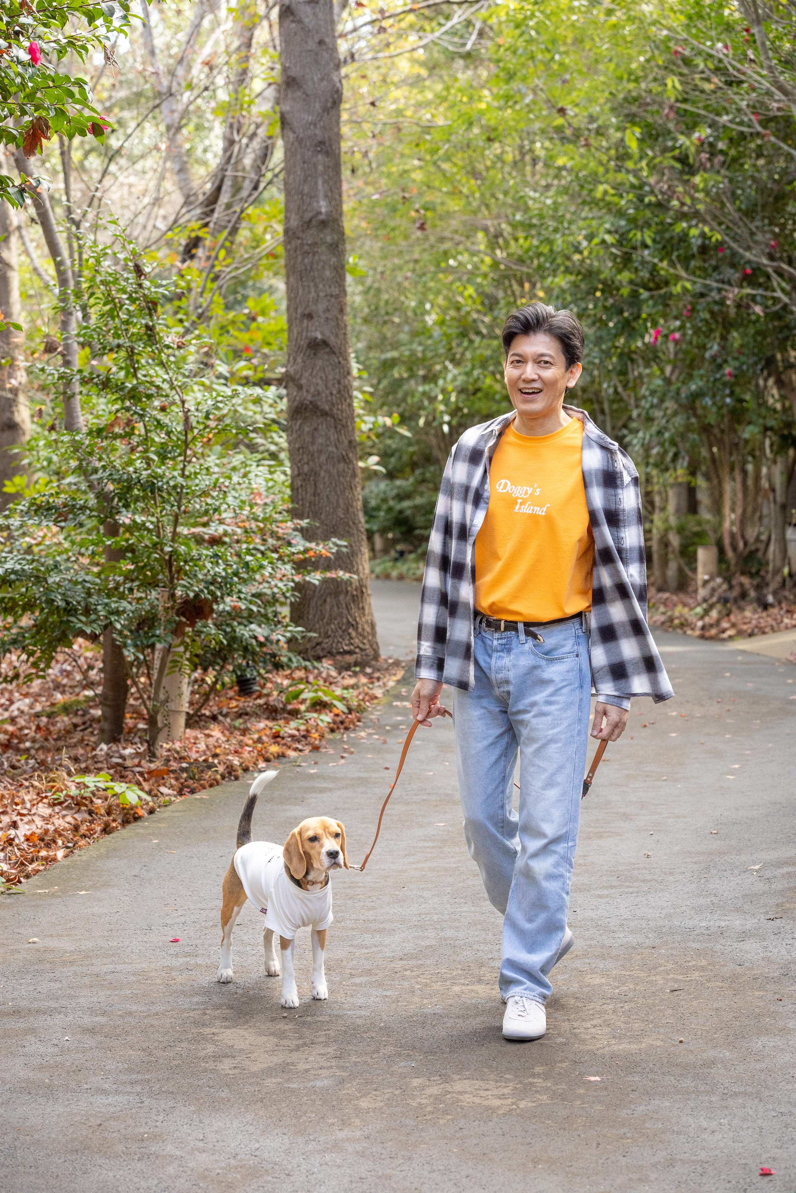 【FIRST】メッセージTシャツ　WONDERFULLIFE　DOG 色: WHITE, サイズ: S