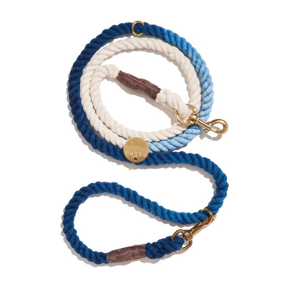 NAVY COTTON ROPE DOG LEASHAdjustable 7ft（210㎝）L-NAVY