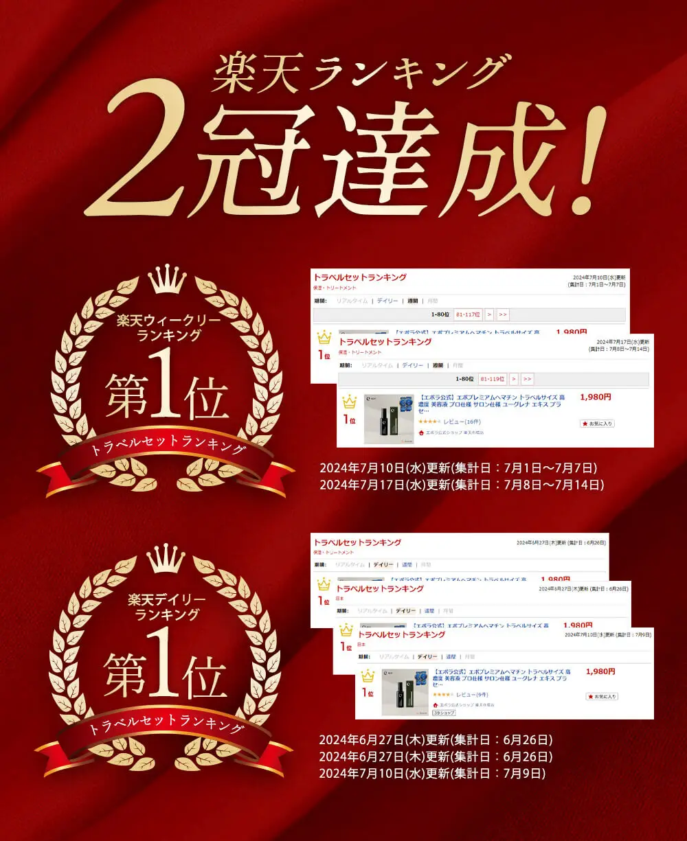 楽天ランキング2冠達成！