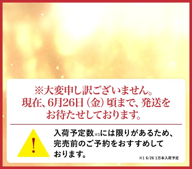 おかげさまで完売致しました！現在予約販売受付中！