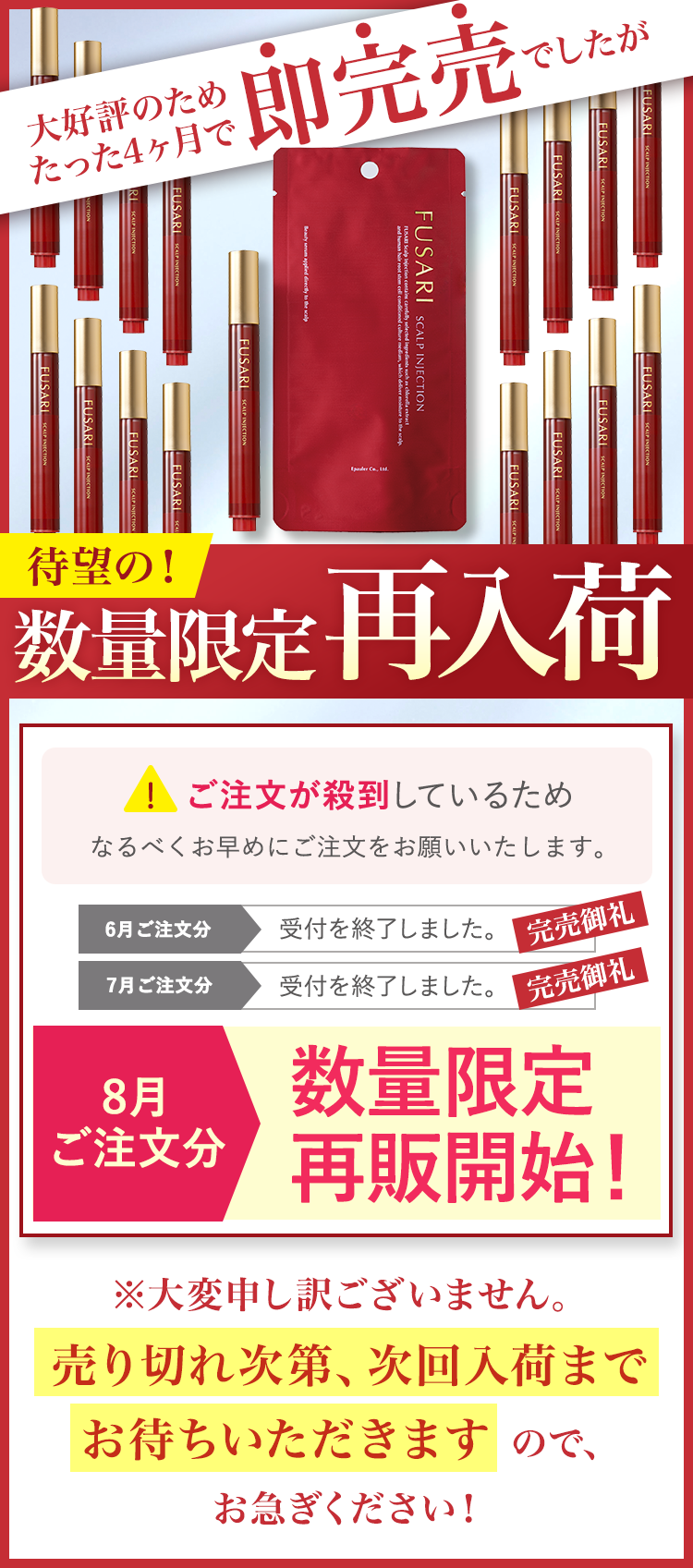 大好評のためたった4ヶ月で即完売でしたが待望の！数量限定！再入荷