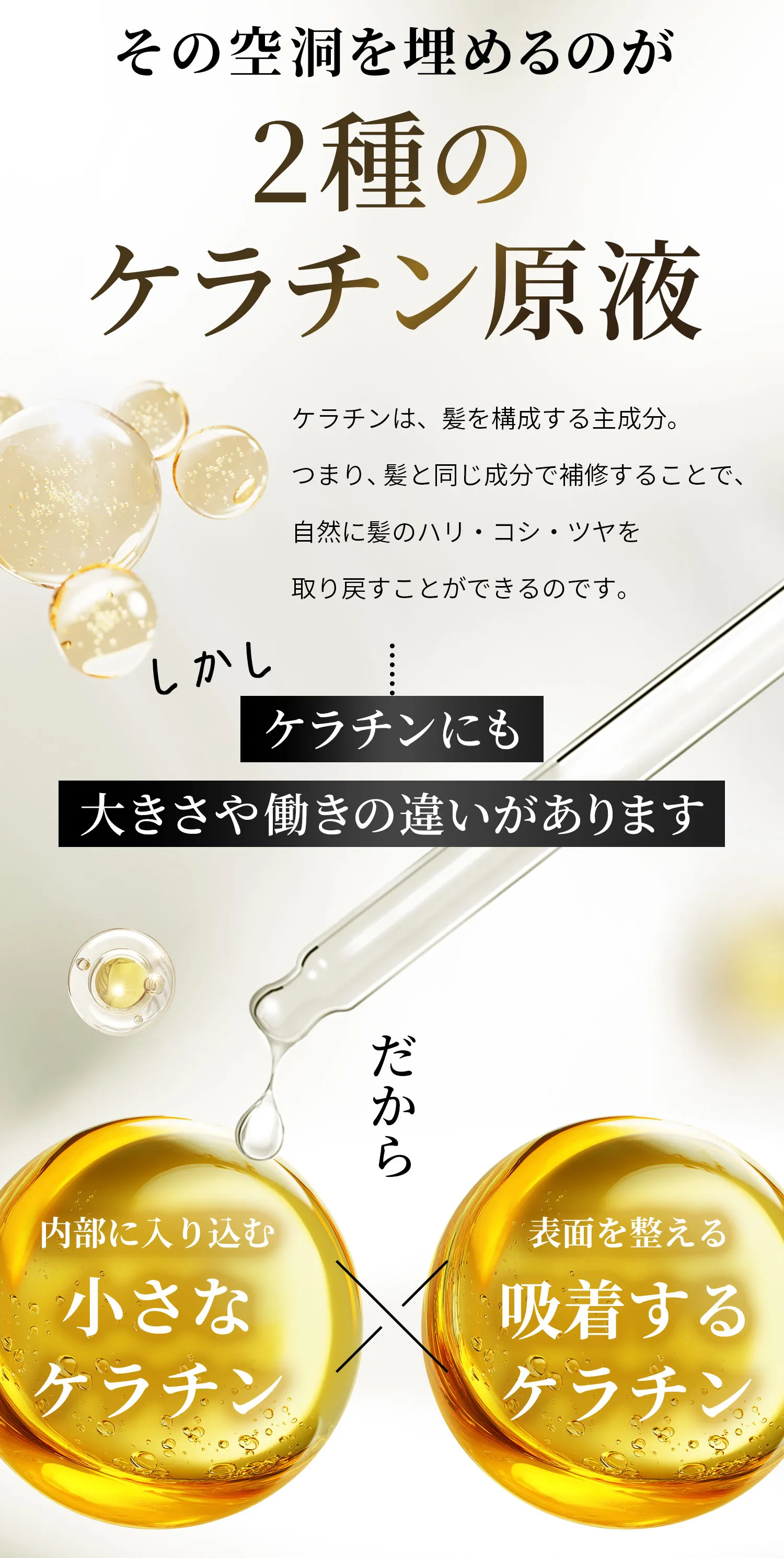 ２種類のケラチン原液