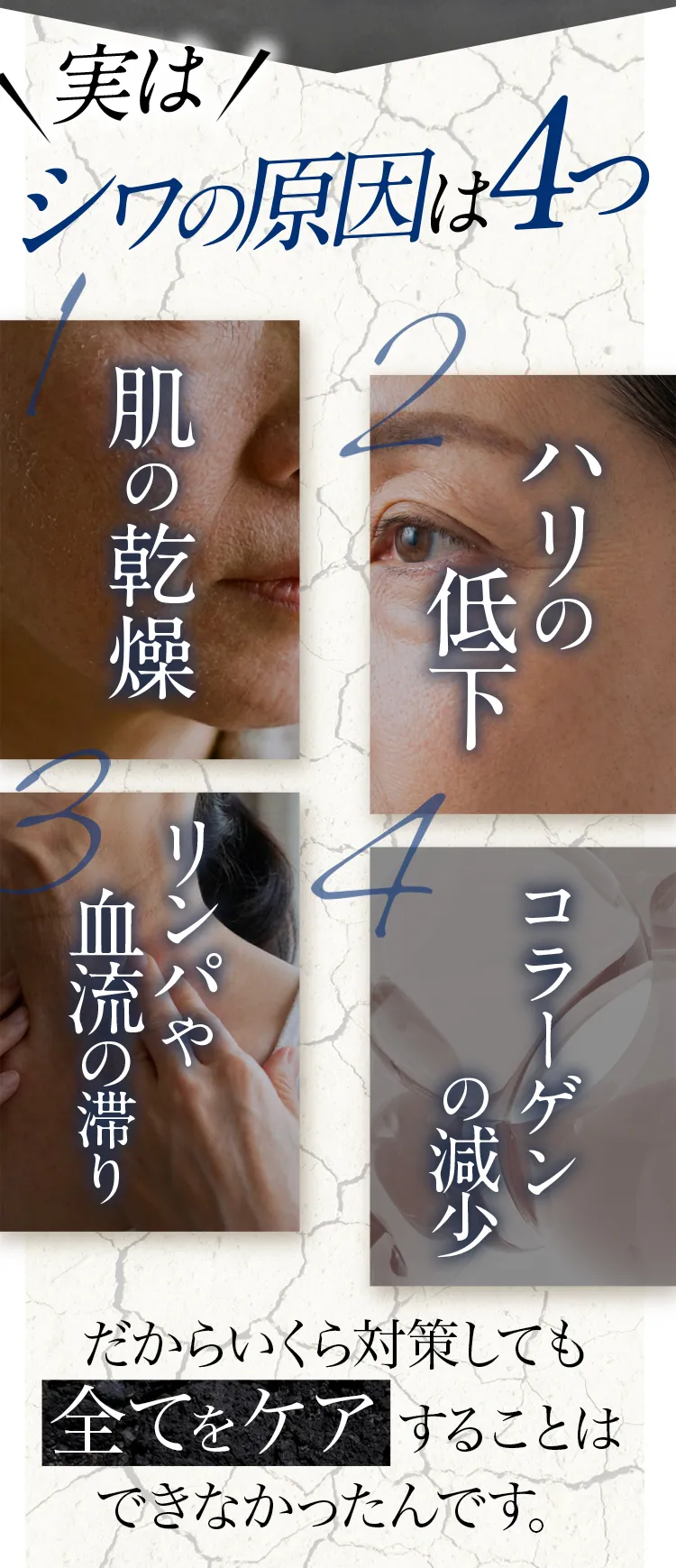 シワの原因は4つ