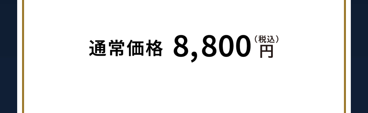 通常価格8800円（税込）