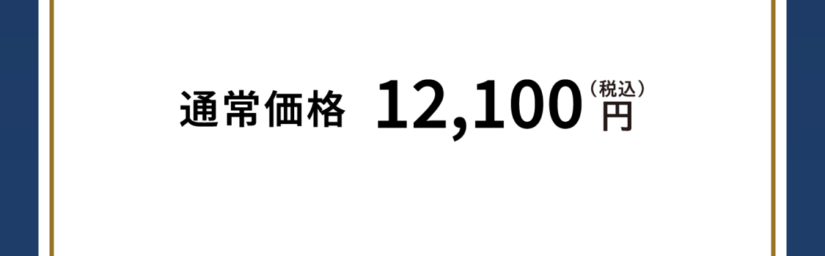 通常価格12100円（税込）