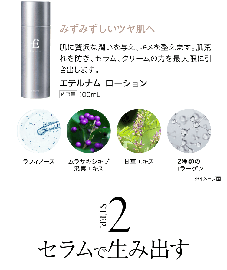 みずみずしいツヤ肌へ