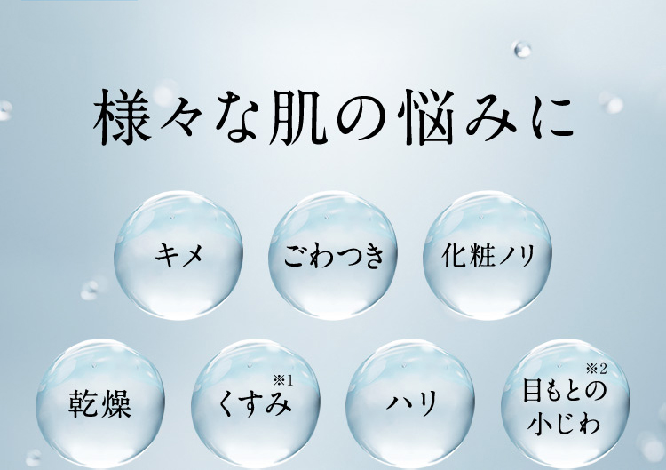 様々な肌の悩みに