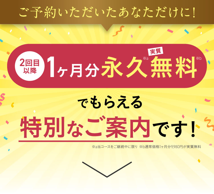 パーフェクトコースをご予約いただいたあなただけに！Panto Guardとミノキシジルが永久に1か月分無料でもらえる特別なご案内です！