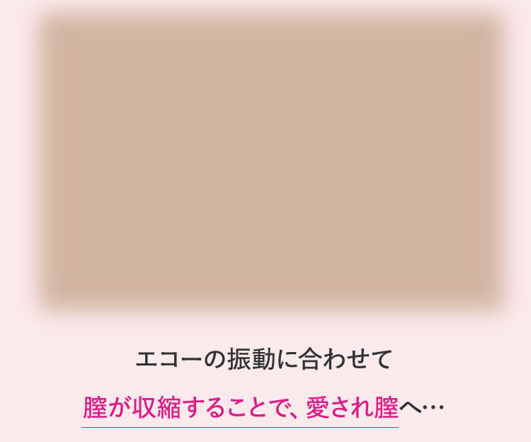 エコーの振動に合わせて膣が収縮することで、愛され膣へ…