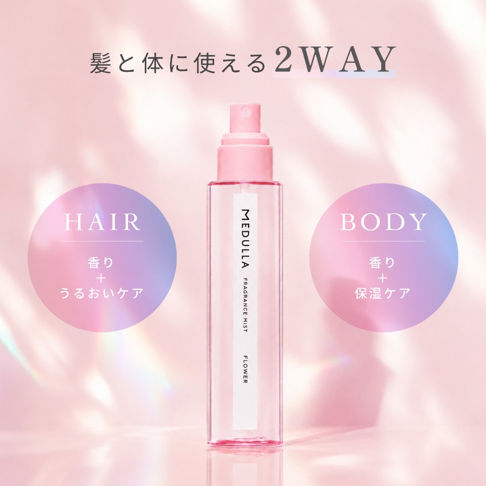 髪と体に使える2WAY HAIR 香り＋うるおいケア BODY 香り＋保湿ケア