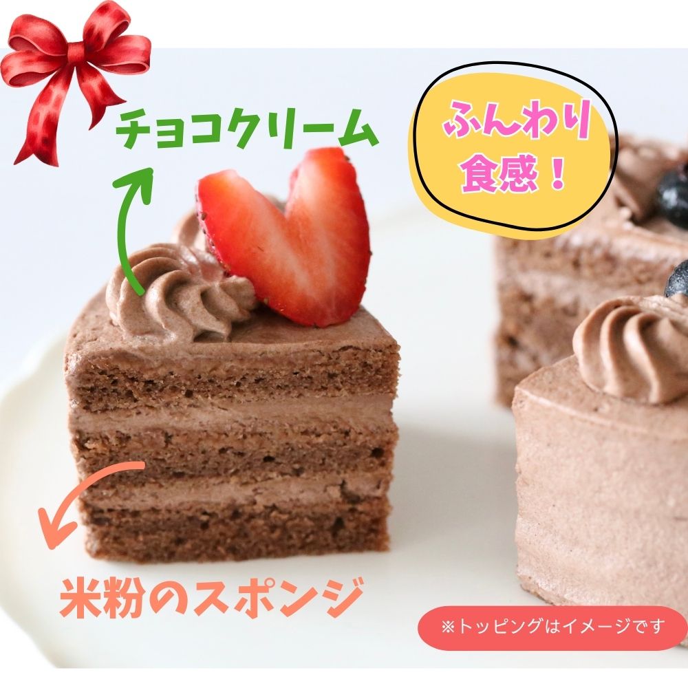 本格仕立て　米粉の濃厚チョコケーキ（卵・乳・小麦不使用）